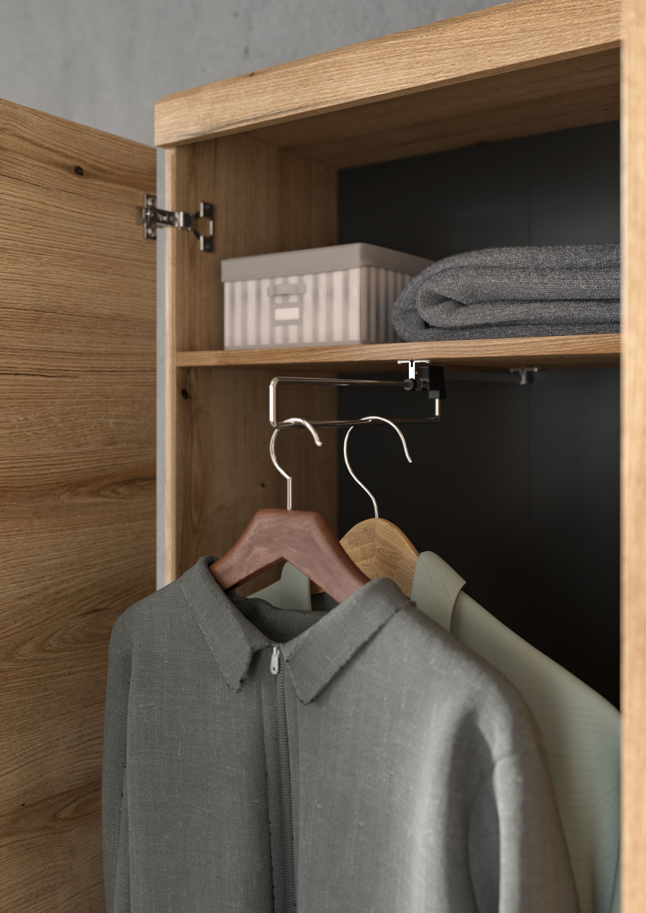 INOSIGN Garderoben-Set »Siena, Fronten mit hochwertiger Rillenfräsung, 5-teilig,bestehend aus:«, (Komplett-Set, 5 St.), Scout Garderobenkombinatio 5-tlg., Breite 272 cm, Flur, Diele
