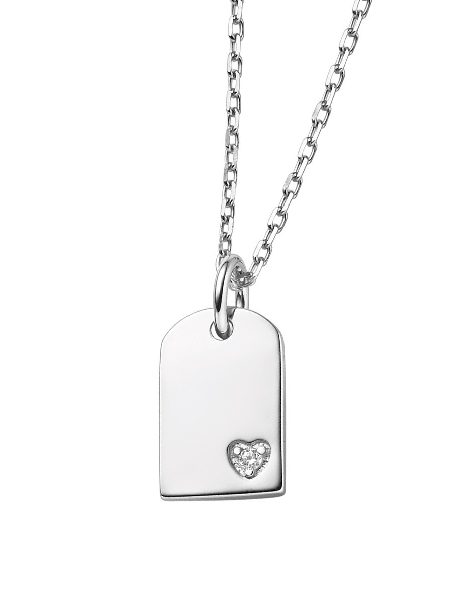 Adelia´s Kette ohne Anhänger »Collier Halskette aus Silber rhodiniert rhodiniert« mit Zirkonia 42 cm