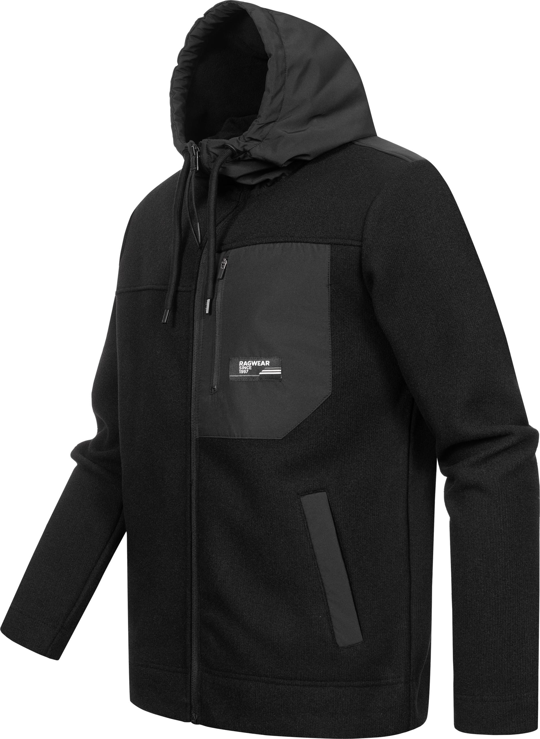 Ragwear Fleecejacke »Brodney«, mit Kapuze, Stylische Herren Übergangsjacke mit Brusttasche