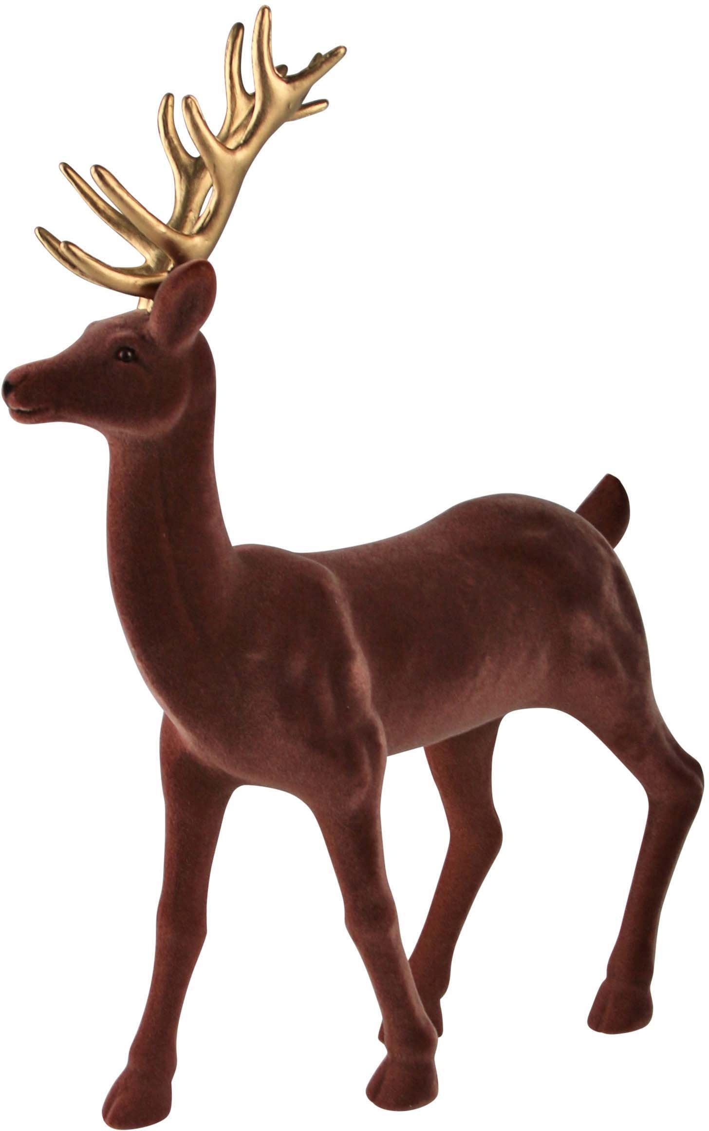 AM Design Weihnachtsfigur "Weihnachtsdeko", mit goldenem Geweih