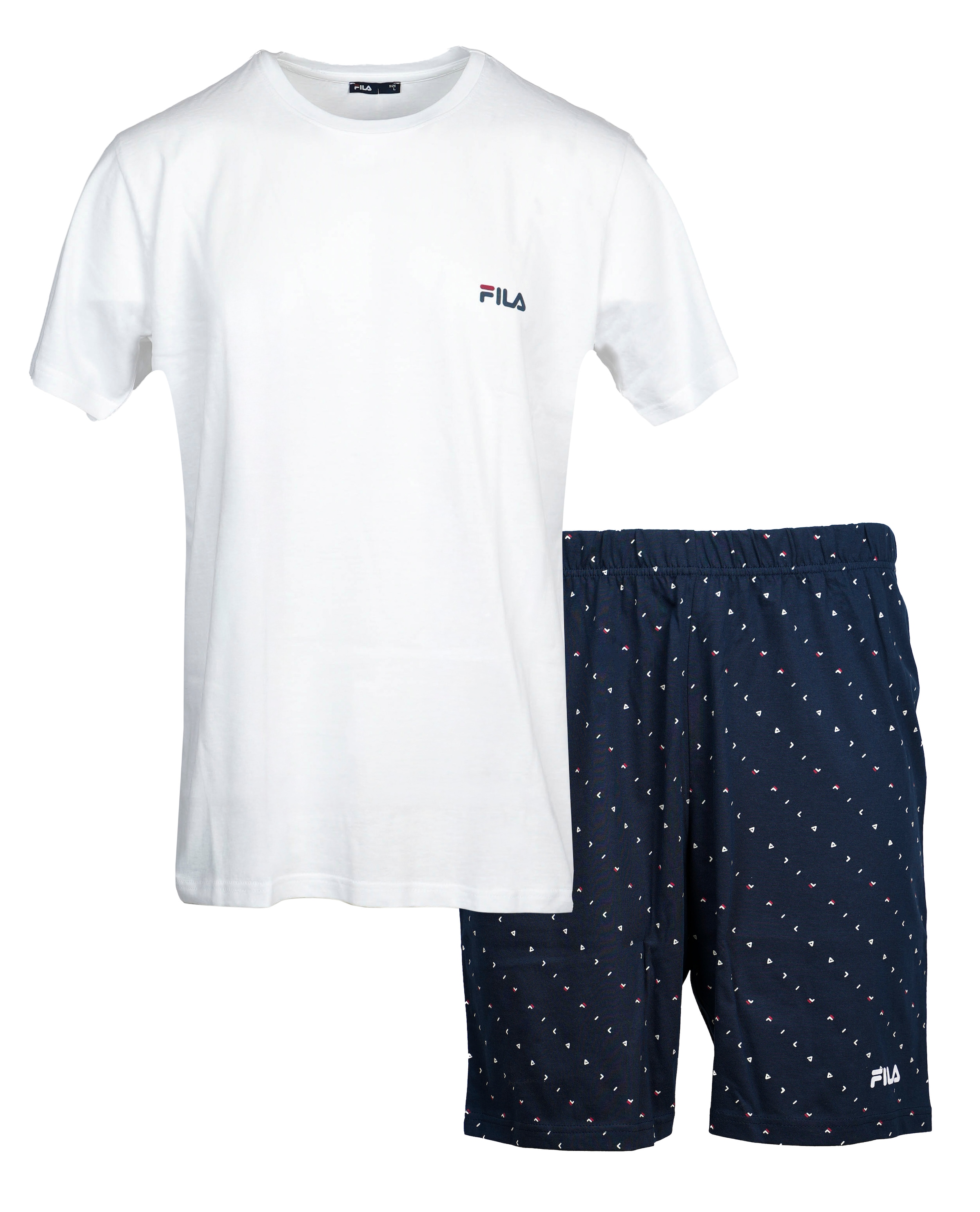 Fila Shorty »MAN JERSEY PYJAMAS«, (2 tlg.), Hose gepunktet mit Gummizug, Shirt mit Rundhalsausschnitt