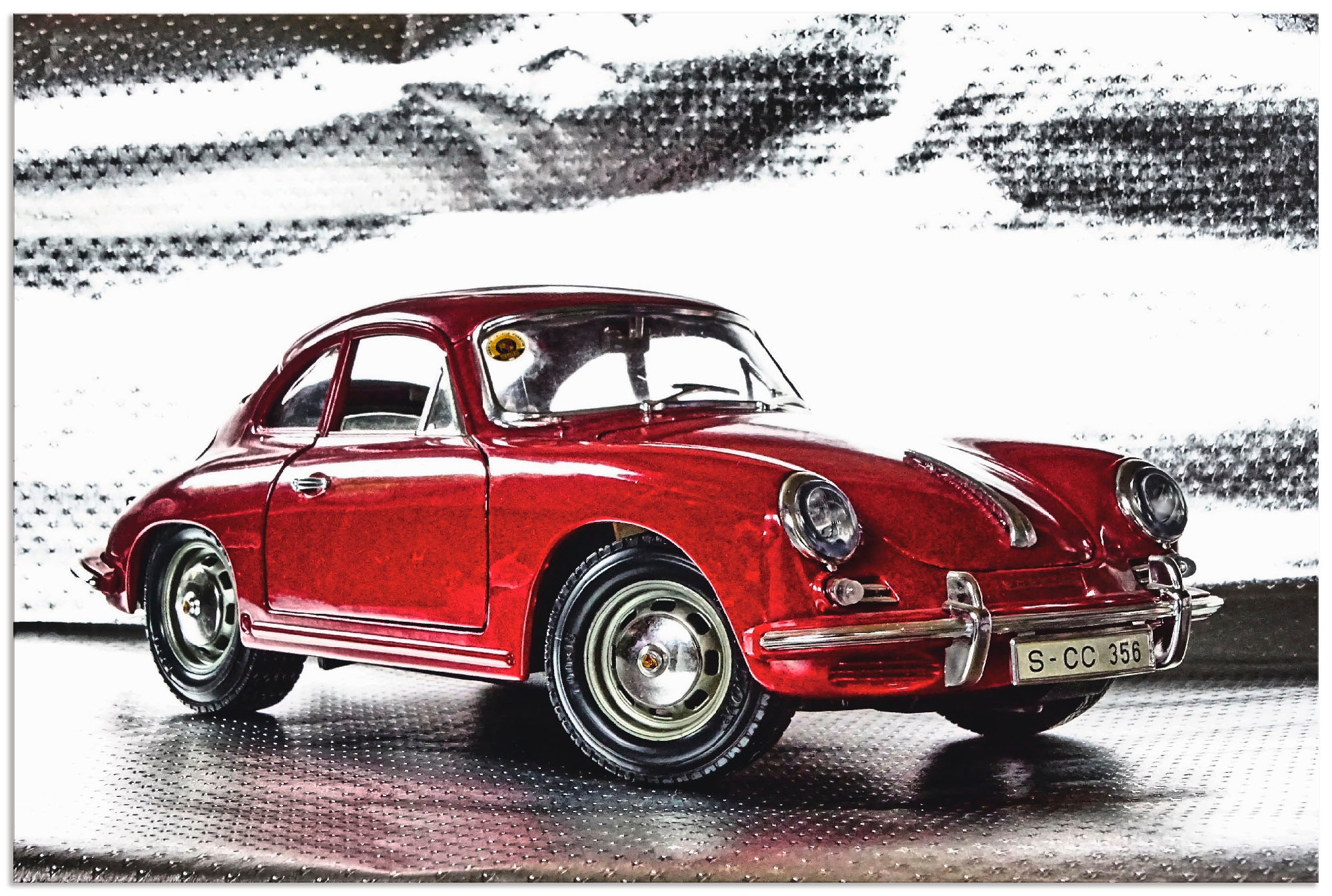 Artland Wandbild "Klassiker - Der Porsche 356", Auto, (1 St.), als Alubild, Outdoorbild, Leinwandbild, Poster, Wandaufkl