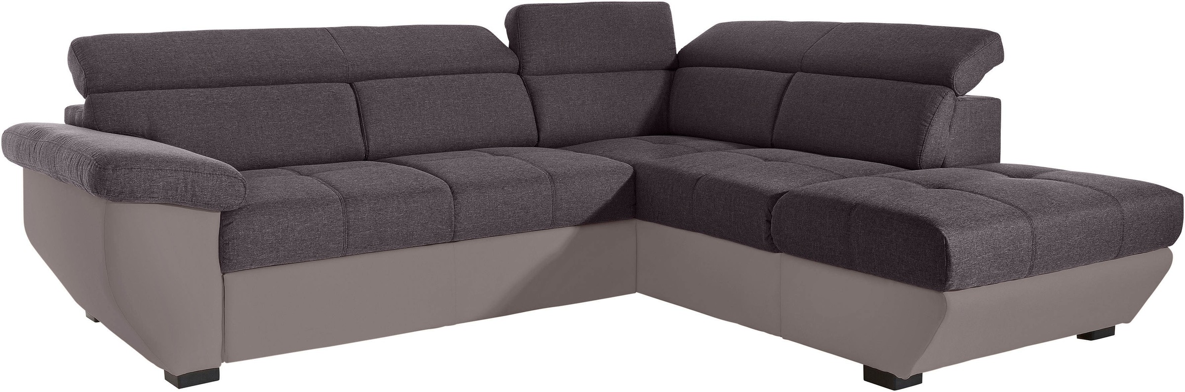 COTTA Polstergarnitur »Speedway L-Form«, (Set), Set bestehend aus: Ecksofa mit Kopfteilverstellung & Hocker