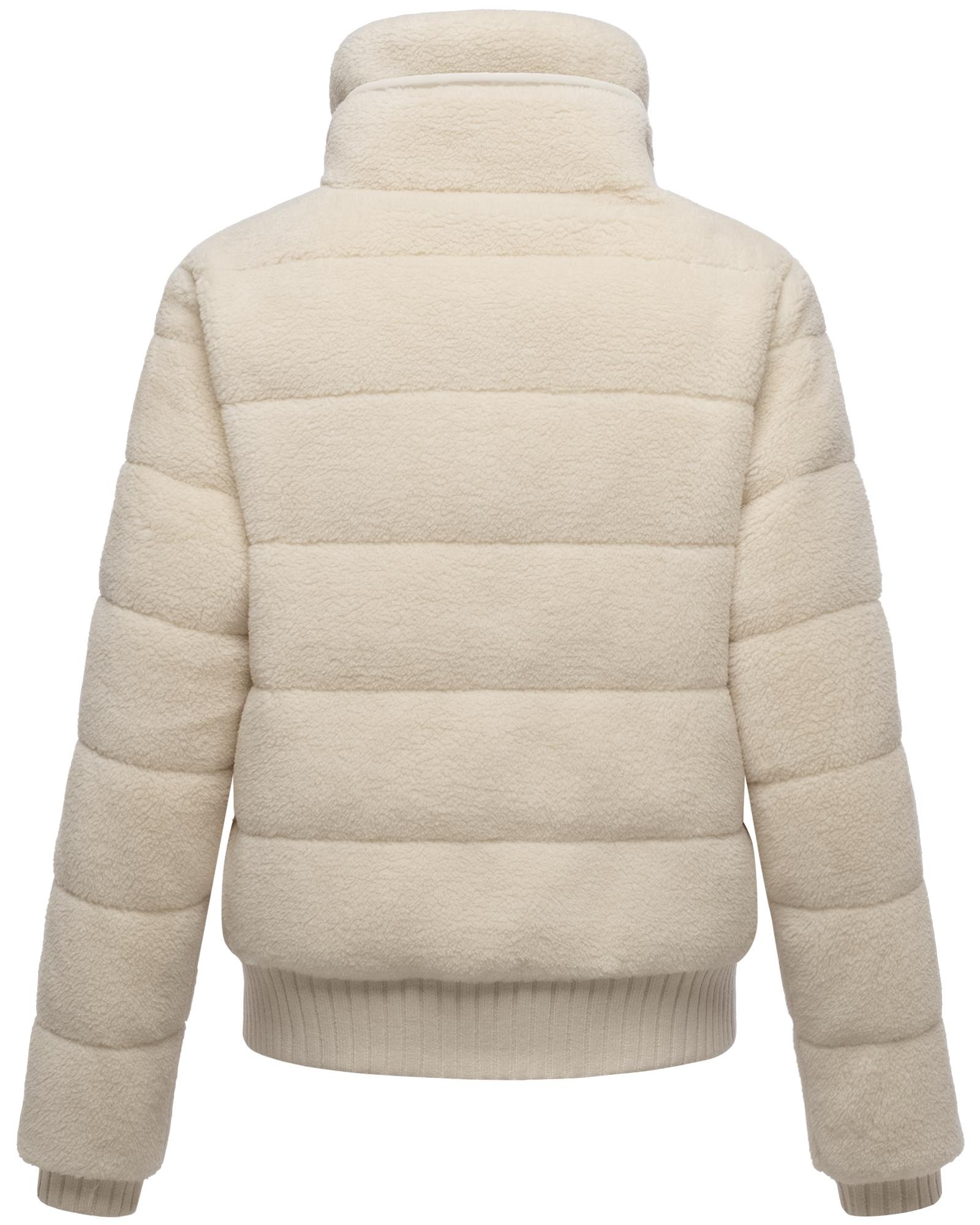 Navahoo Plüschjacke »Schneepuder 14«, warme Damen Teddyjacke für den Winter