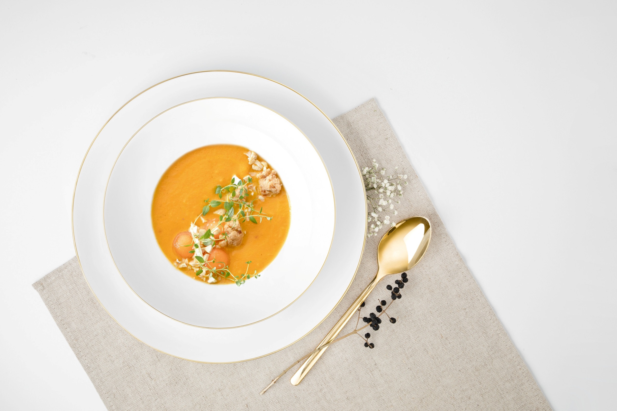 Thumbnail - Seltmann Weiden Suppenteller "Liberty - Goldrand" Teller rund 21 cm