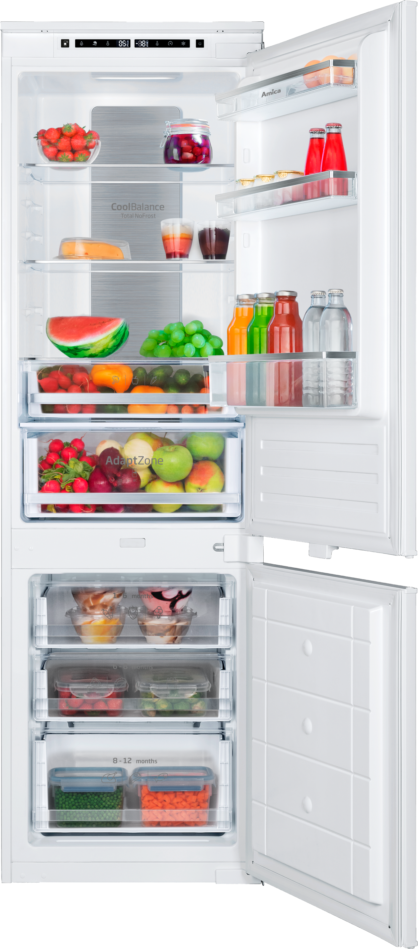 Amica Einbaukühlgefrierkombination "EKGCX 387 960" 177,1 cm hoch 56 cm brei günstig online kaufen