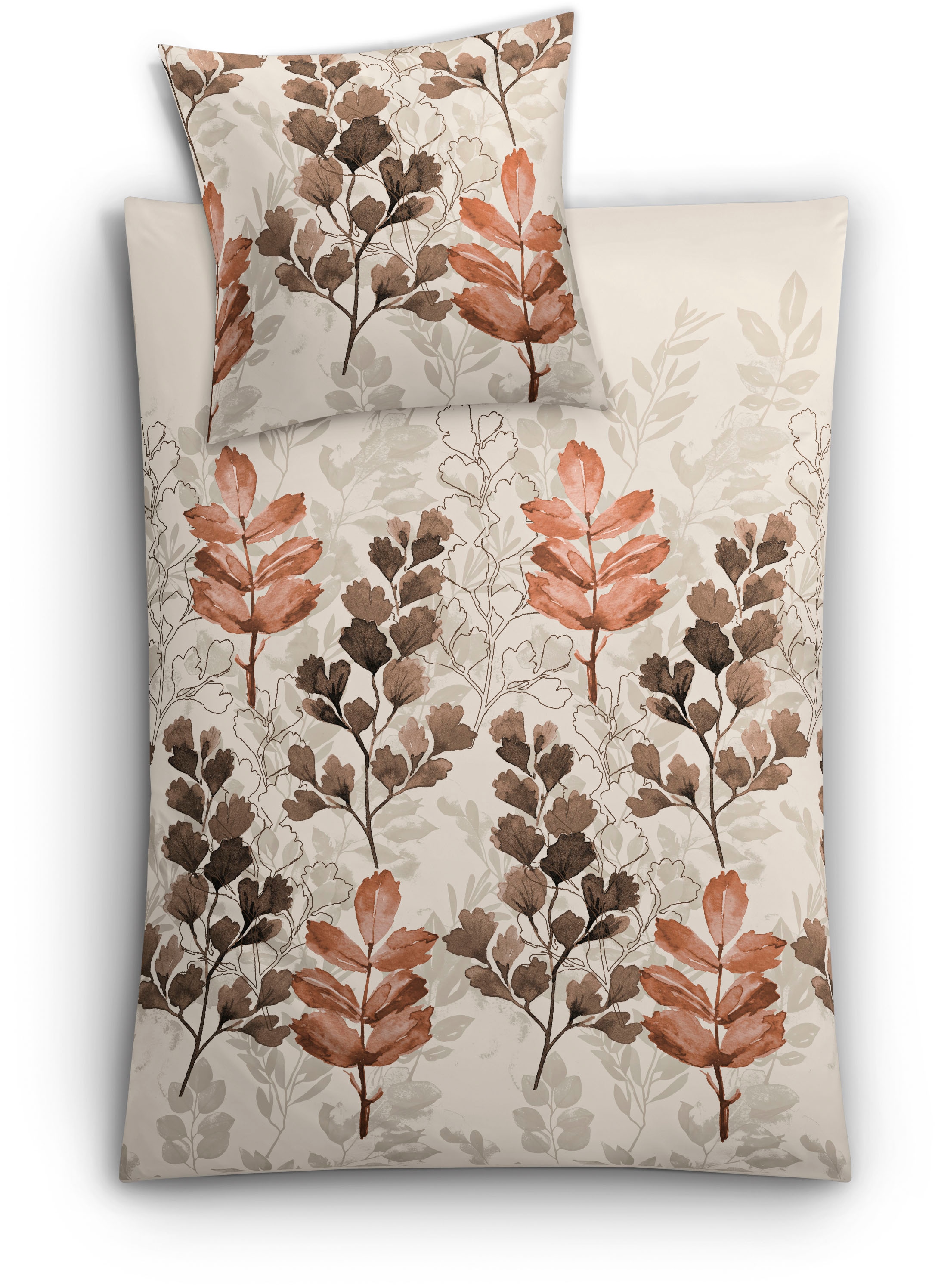 Kleine Wolke Bettwäsche "Grana" 2 Stk. tlg. mit Blättern günstig online kaufen