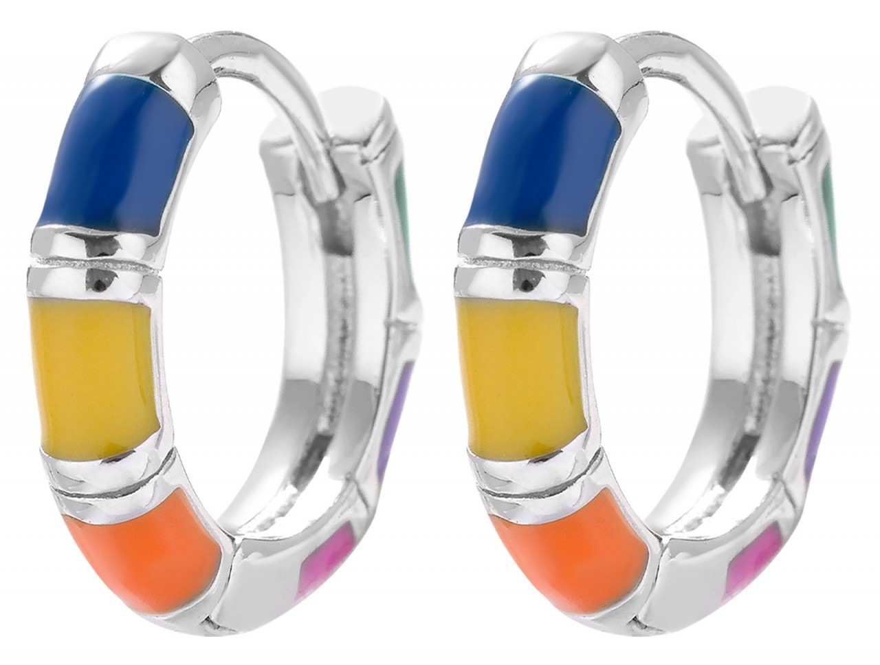 Paar Ohrhänger ADELIA´S "Damen Ohrstecker aus 925 Sterling Silber Ø 9.5 mm - Ø 9.5 mm", bunt, Ohrringe, Damen, Damen, Silber 925 (Sterlingsilber) 2