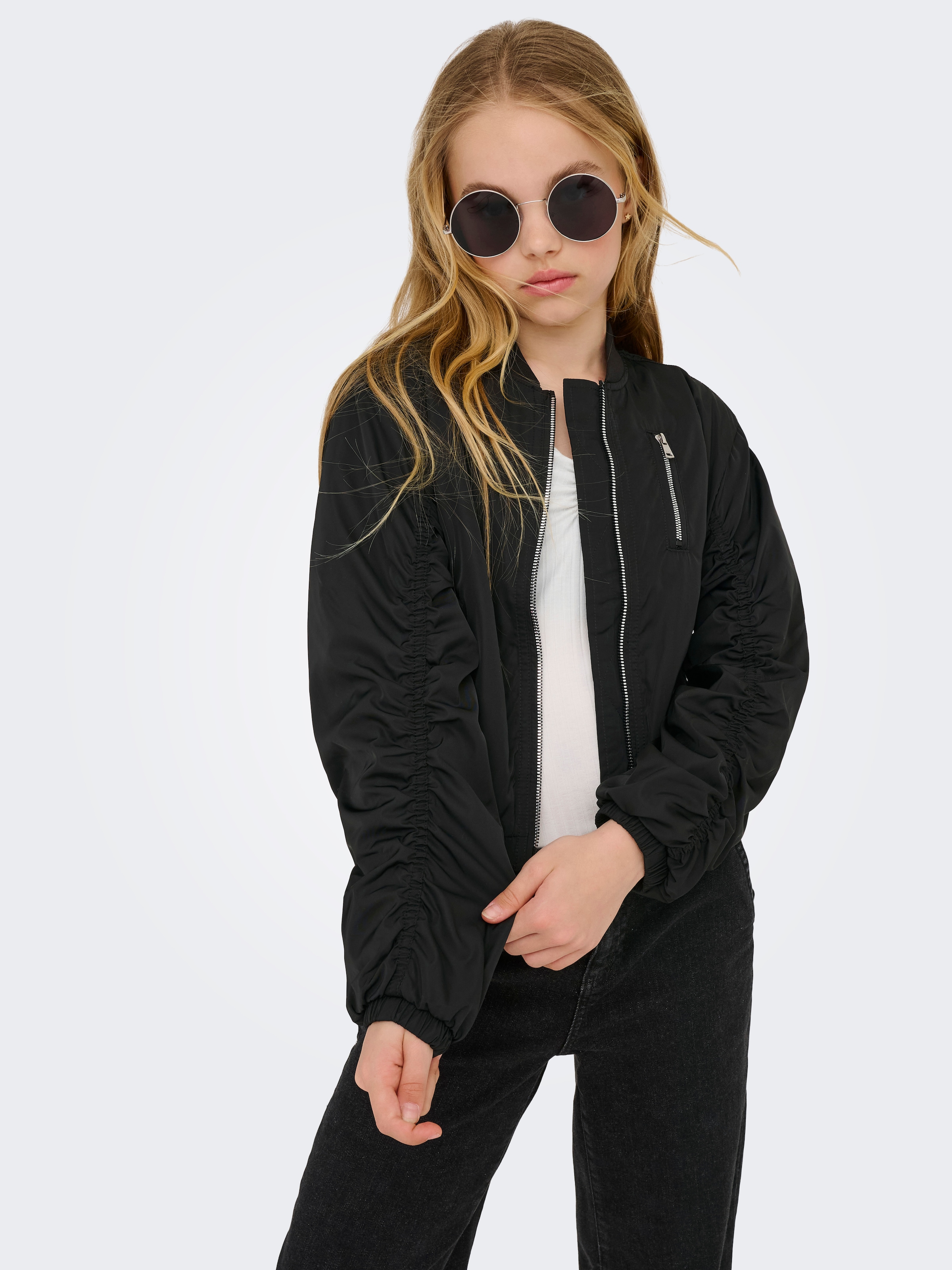 KIDS ONLY Bomberjacke »KOGMINNA LIFE BOMBER CP OTW NOOS« mit modischen Raffungen am Arm