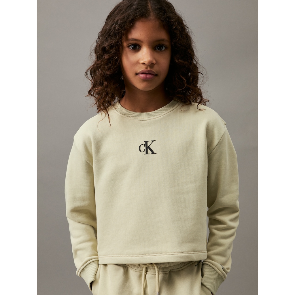 Calvin Klein Jeans Shirt & Shorts »CK LOGO SWEATSHIRT SHORTS SET«, Kinder bis 16 Jahre