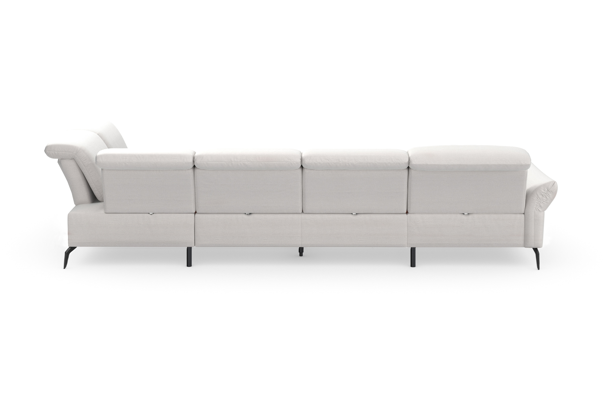 INOSIGN Wohnlandschaft »Coco U-Form«, Sitztiefen-, Arm- und Kopfteilverstellung, Cord-Bezug, Fußhöhe 15 cm