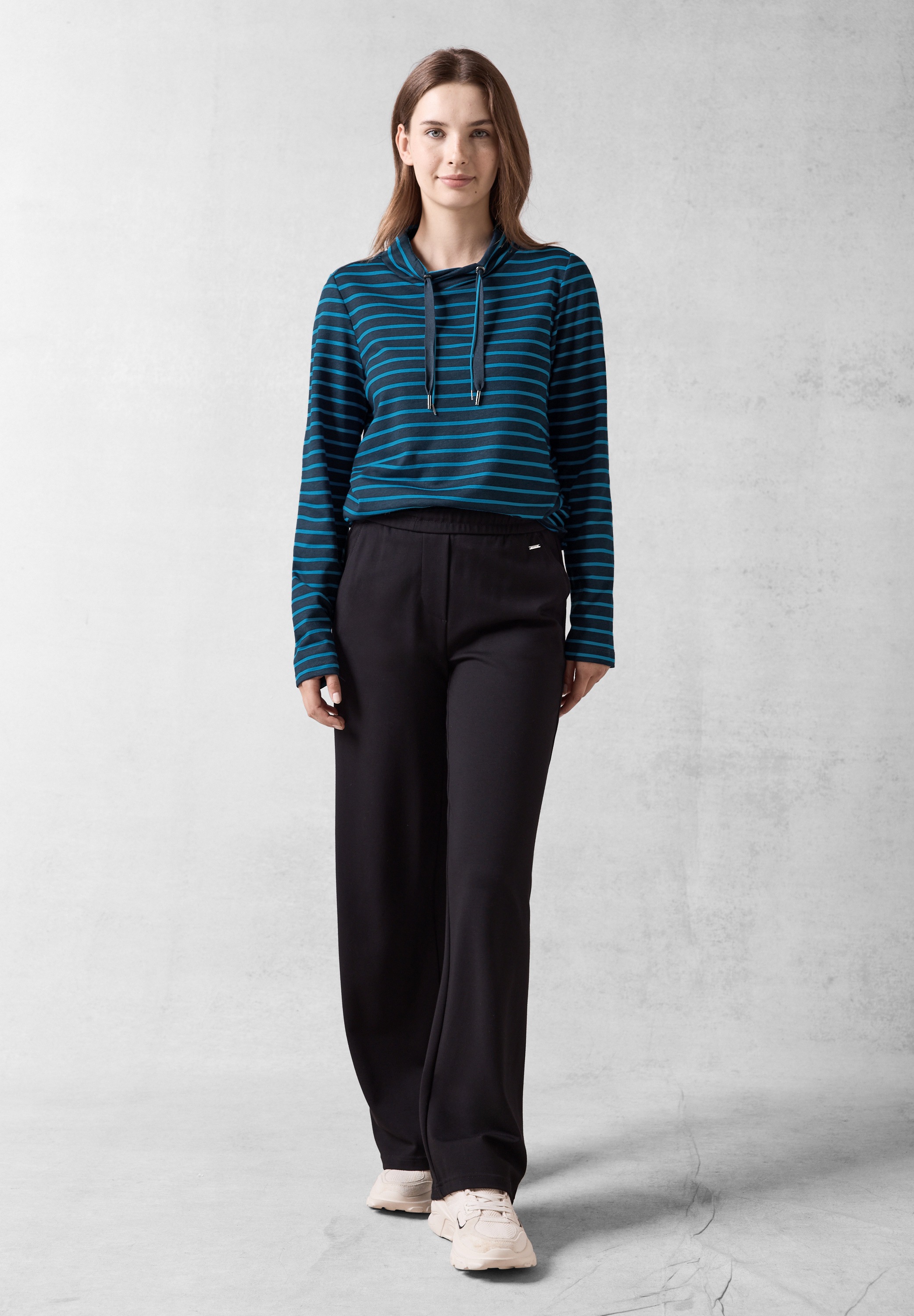 Cecil Langarmshirt, aus softem Materialmix