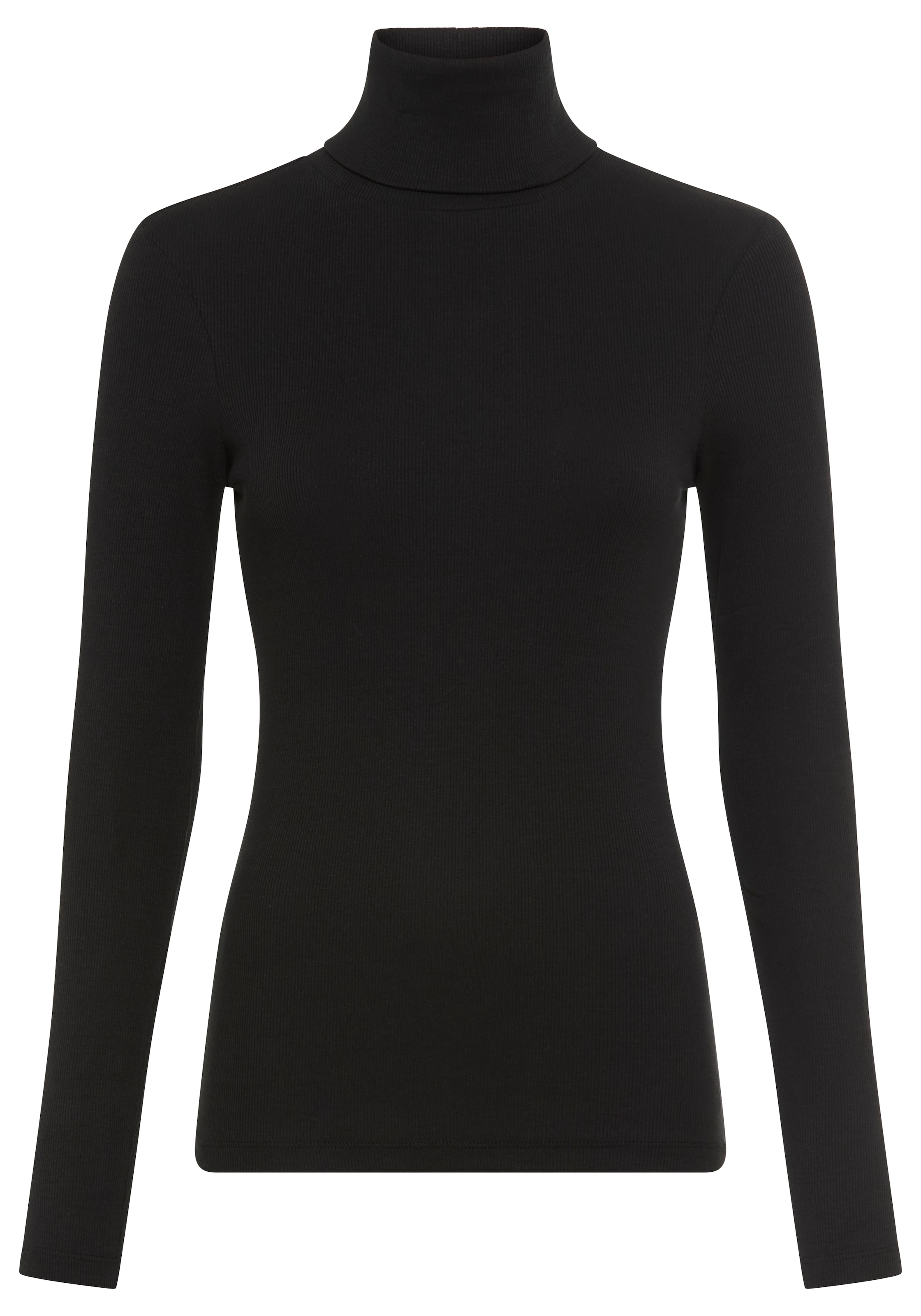 AJC Langarmshirt, sehr figurbetont, Rollkragen, Basic-Stil