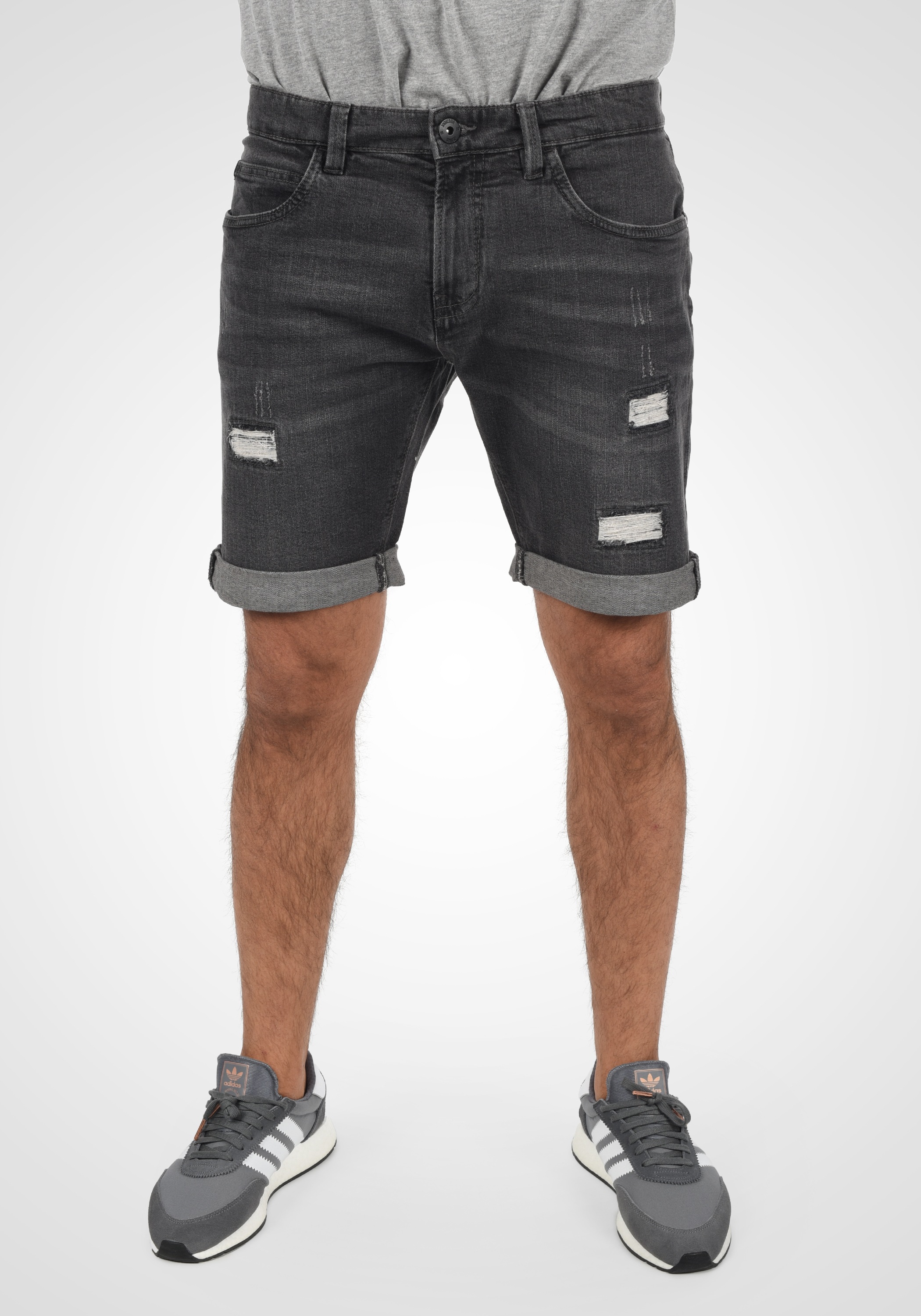 INDICODE IDHallow Denim Shorts Dark Grey Size L 2