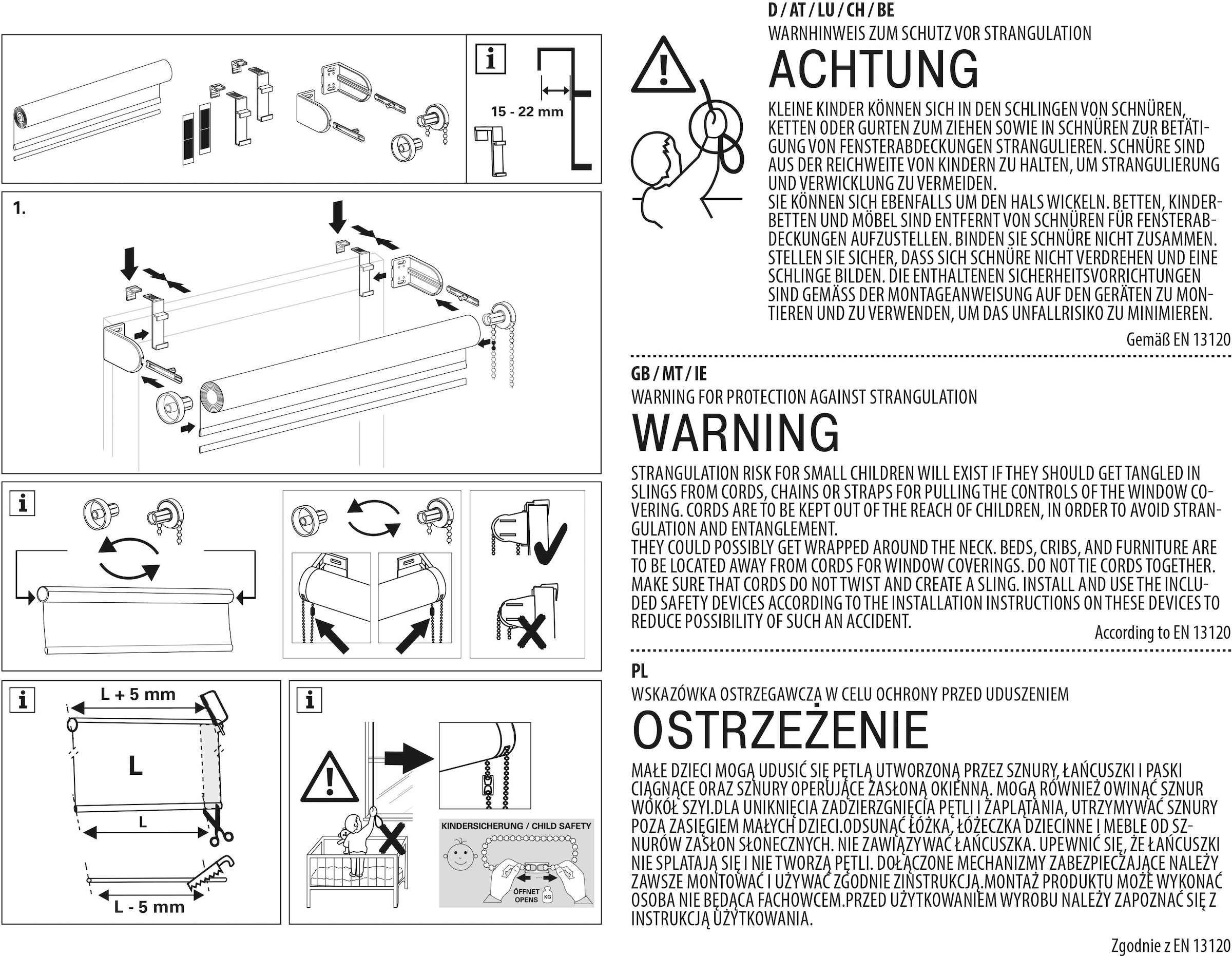 my home Seitenzugrollo »Tone«, blickdicht, Sichtschutz-Verdunkelung, ohne Bohren, verspannt, Schraubmontage möglich