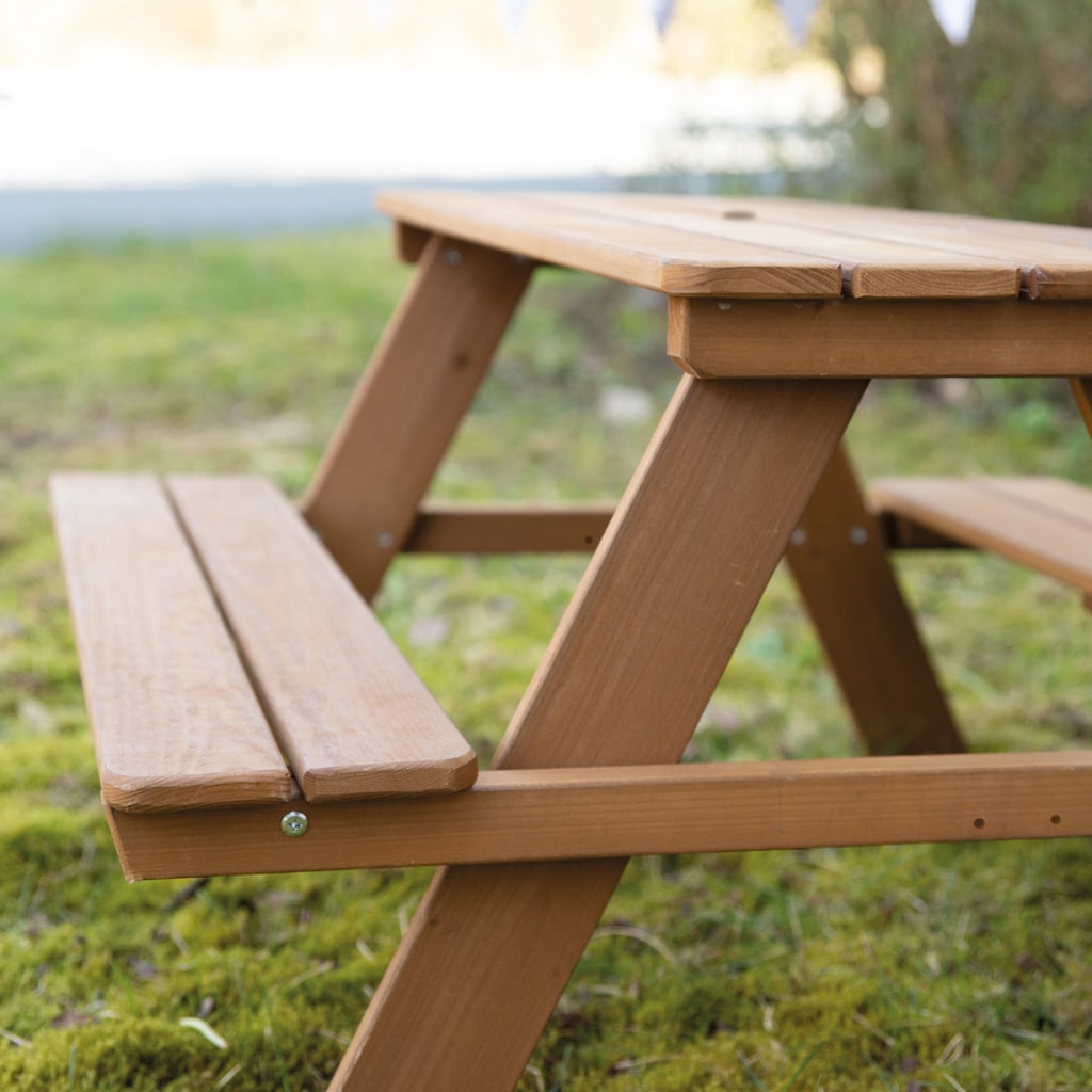 roba® Kindersitzgruppe »Picknick for 4 Outdoor Deluxe, Teakholz«, mit abgerundeten Ecken