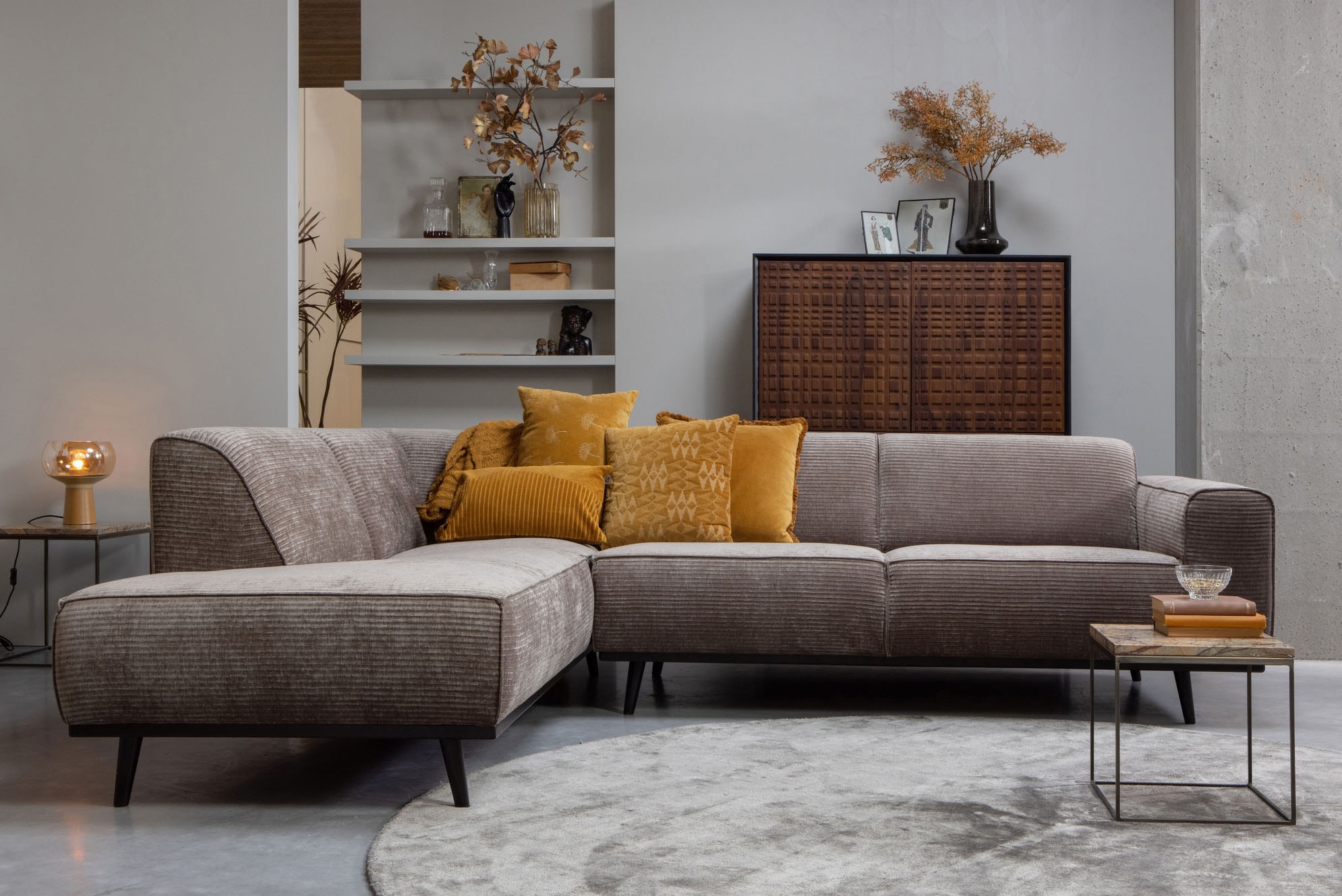 WOOOD Ecksofa »Statement«, frei im Raum stellbar, H 77 cm x B 274 cm