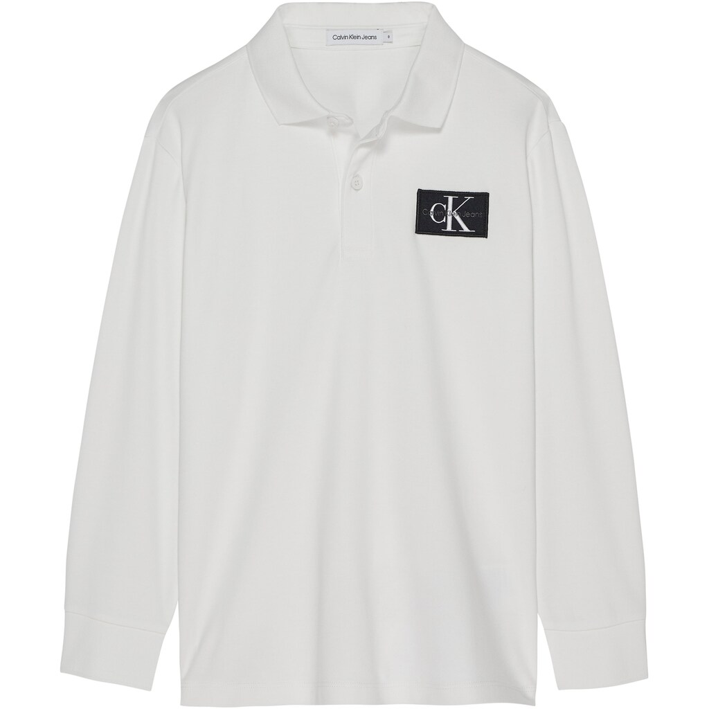 Calvin Klein Jeans Langarm-Poloshirt »JERSEY LS LOGO POLO«