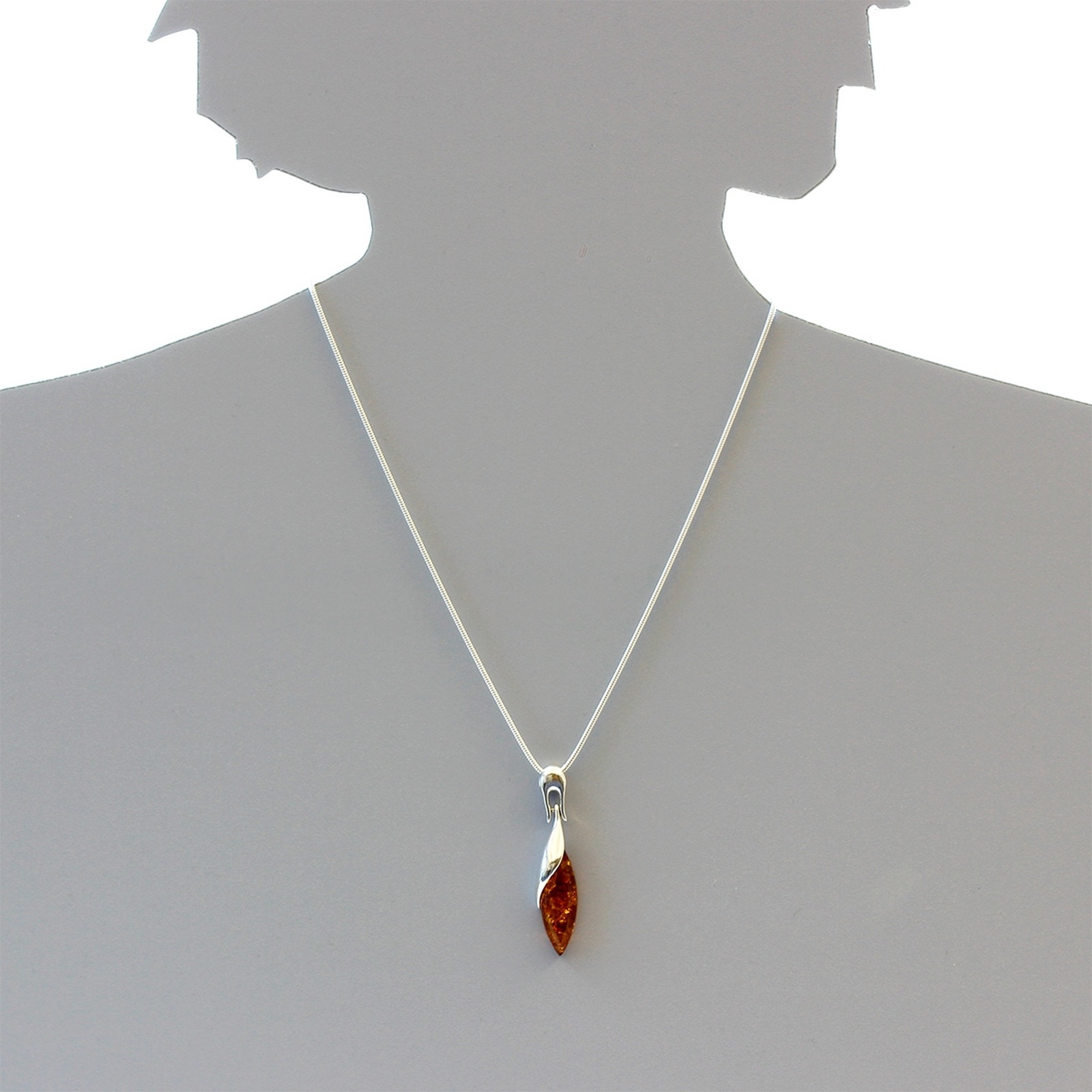 OSTSEE-SCHMUCK Kette mit Anhänger »- Rosali - Silber 925/000 - Bernstein«