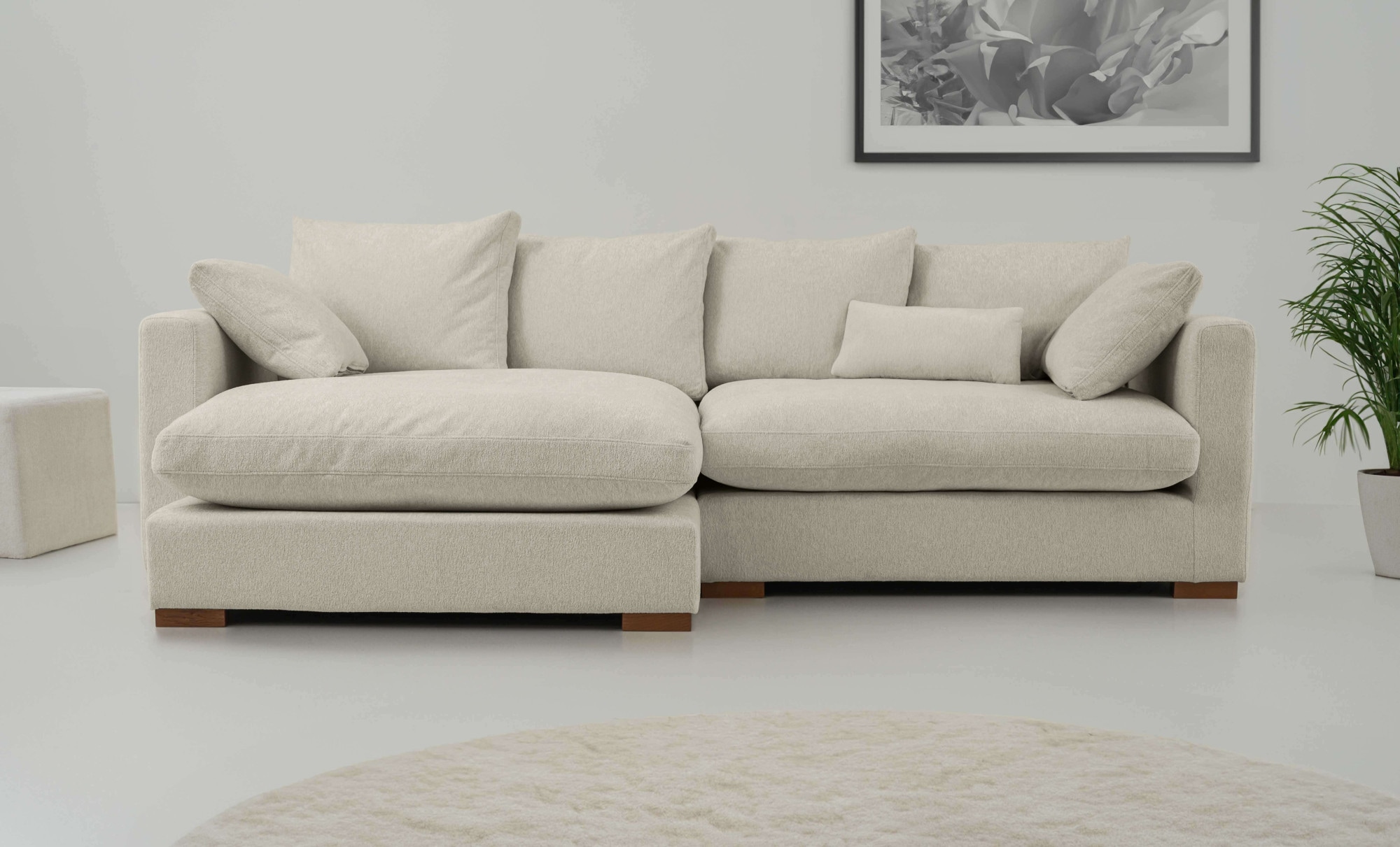 Home affaire Ecksofa "Coray", Breite 266 cm, extra weich und kuschelig, mit günstig online kaufen