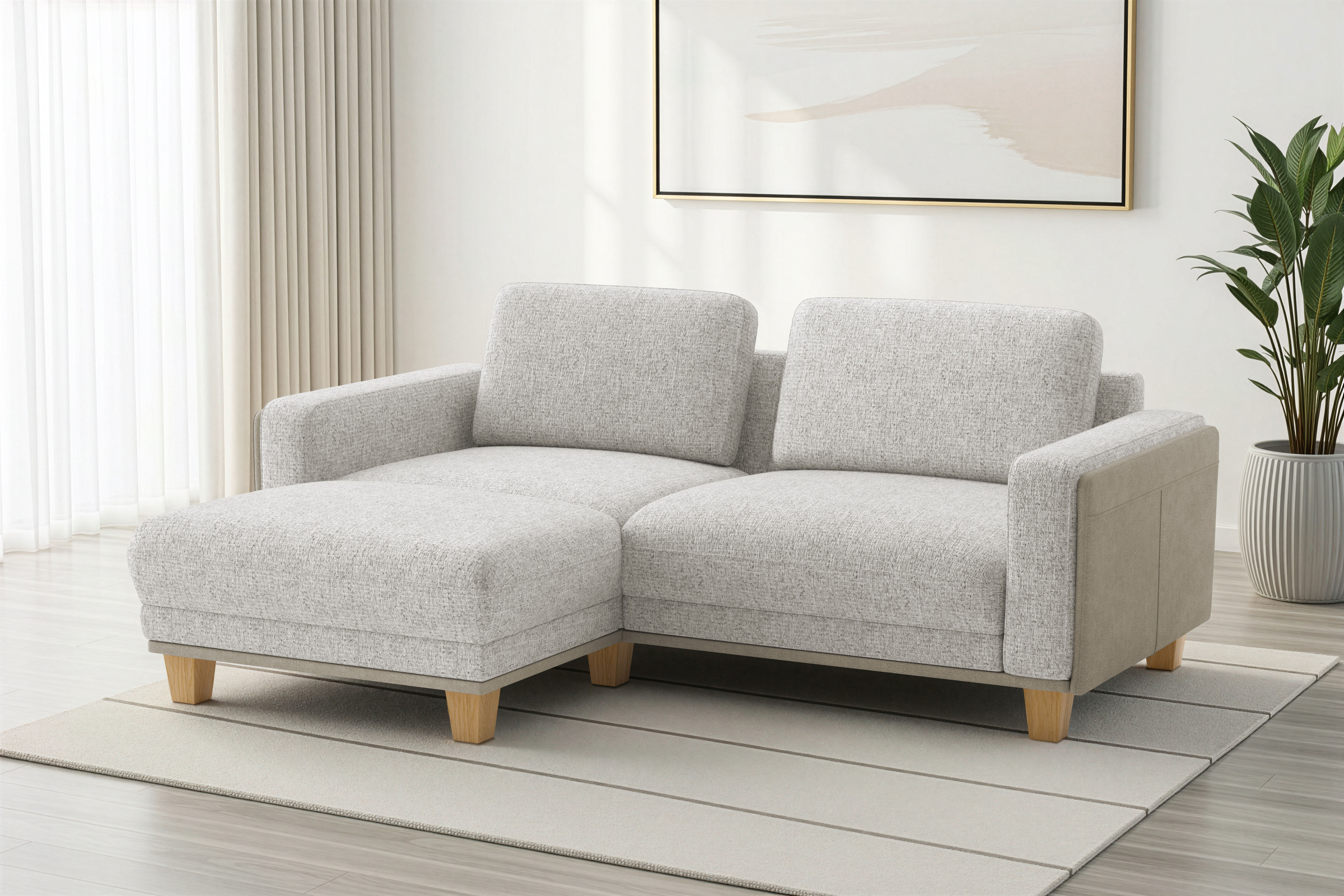 sit&more Ecksofa "Concept" Modernes Sofa in drei Fußfarben zur Auswahl