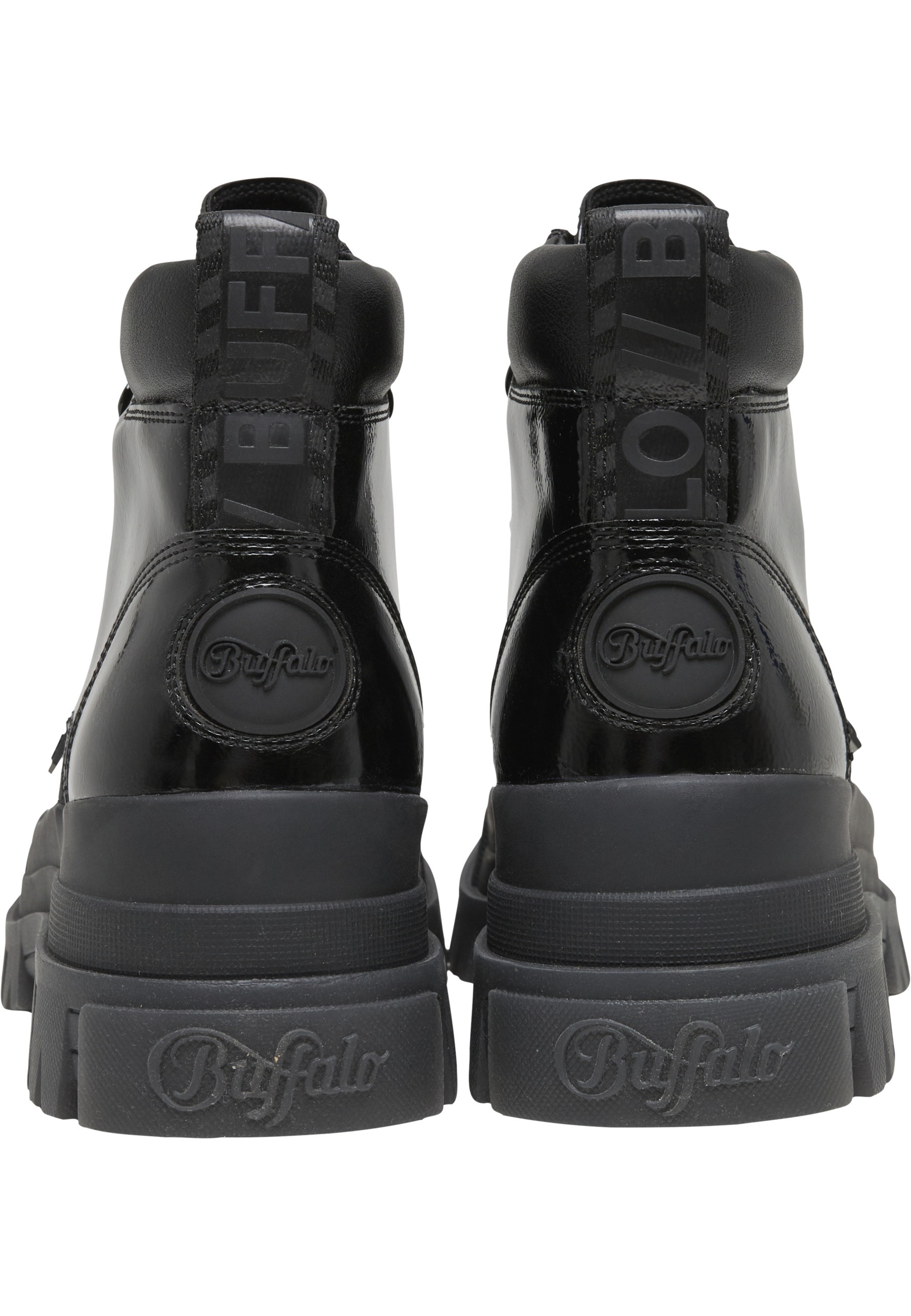 Buffalo Stiefel »Buffalo ASPHA LACE UP MID - VEGAN PATENT«
