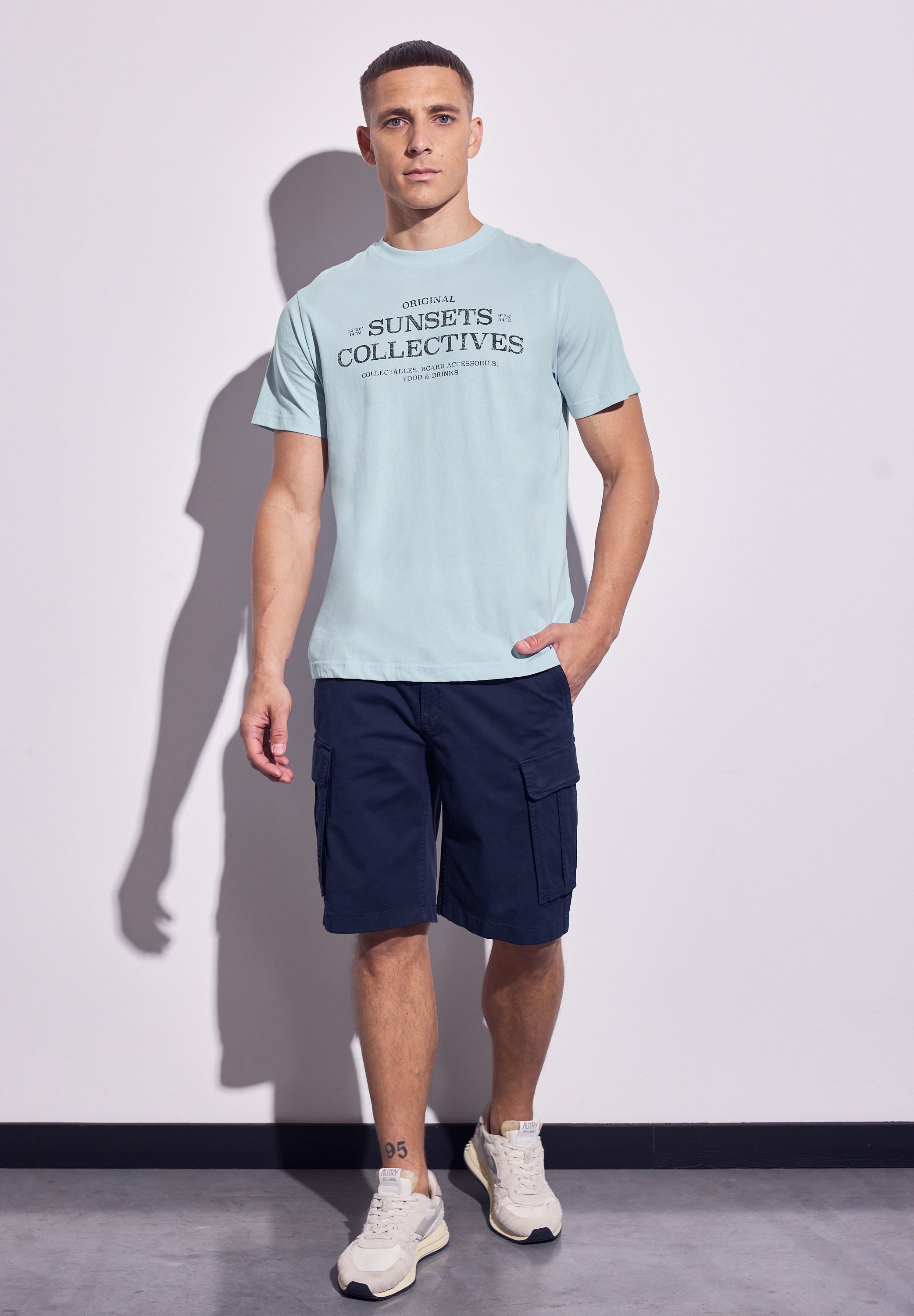 Thumbnail - STREET ONE MEN T-Shirt mit Rundhalsausschnitt