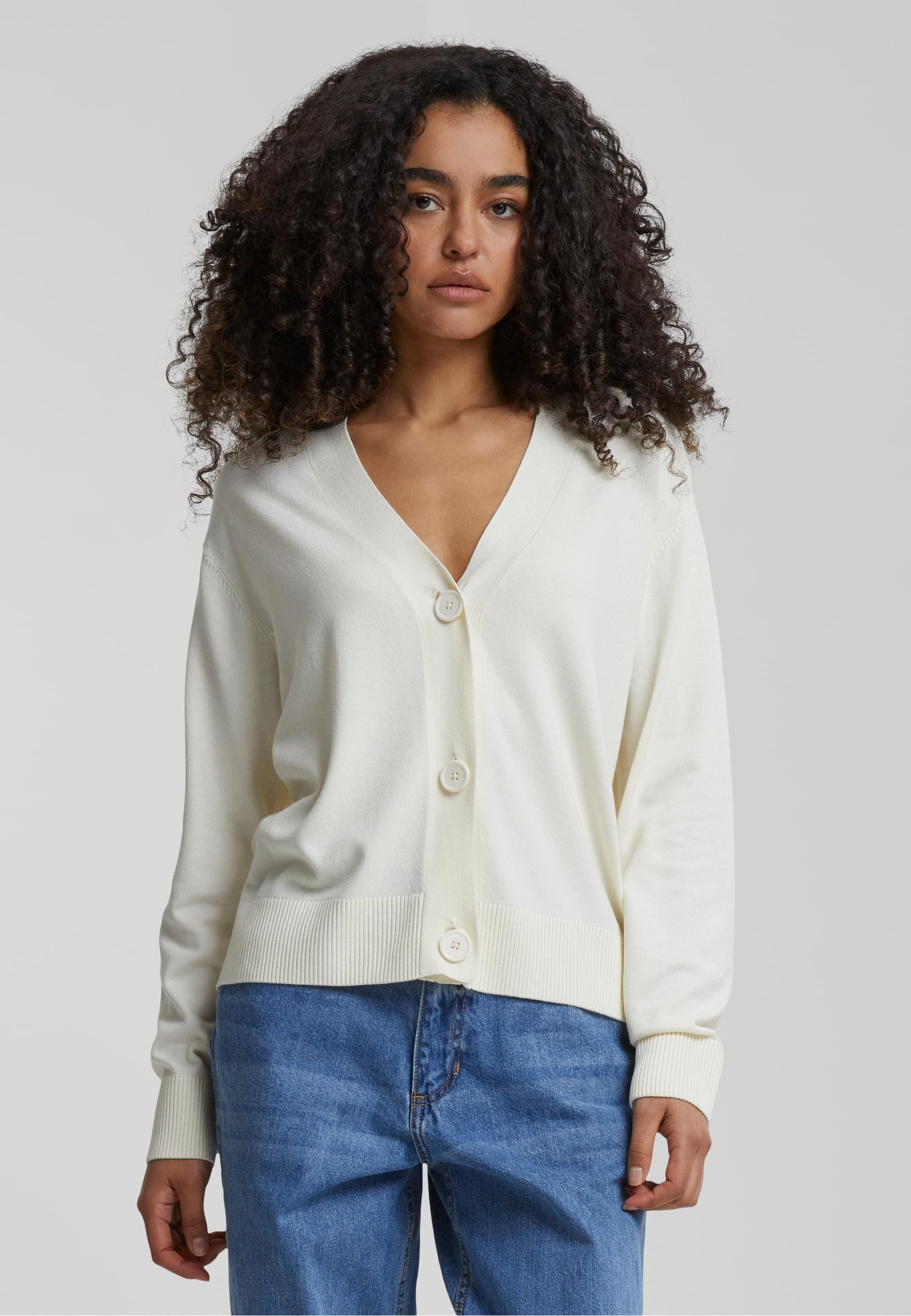 URBAN CLASSICS Strickjacke »Urban Classics Damen Ladies Knitted Cardigan«