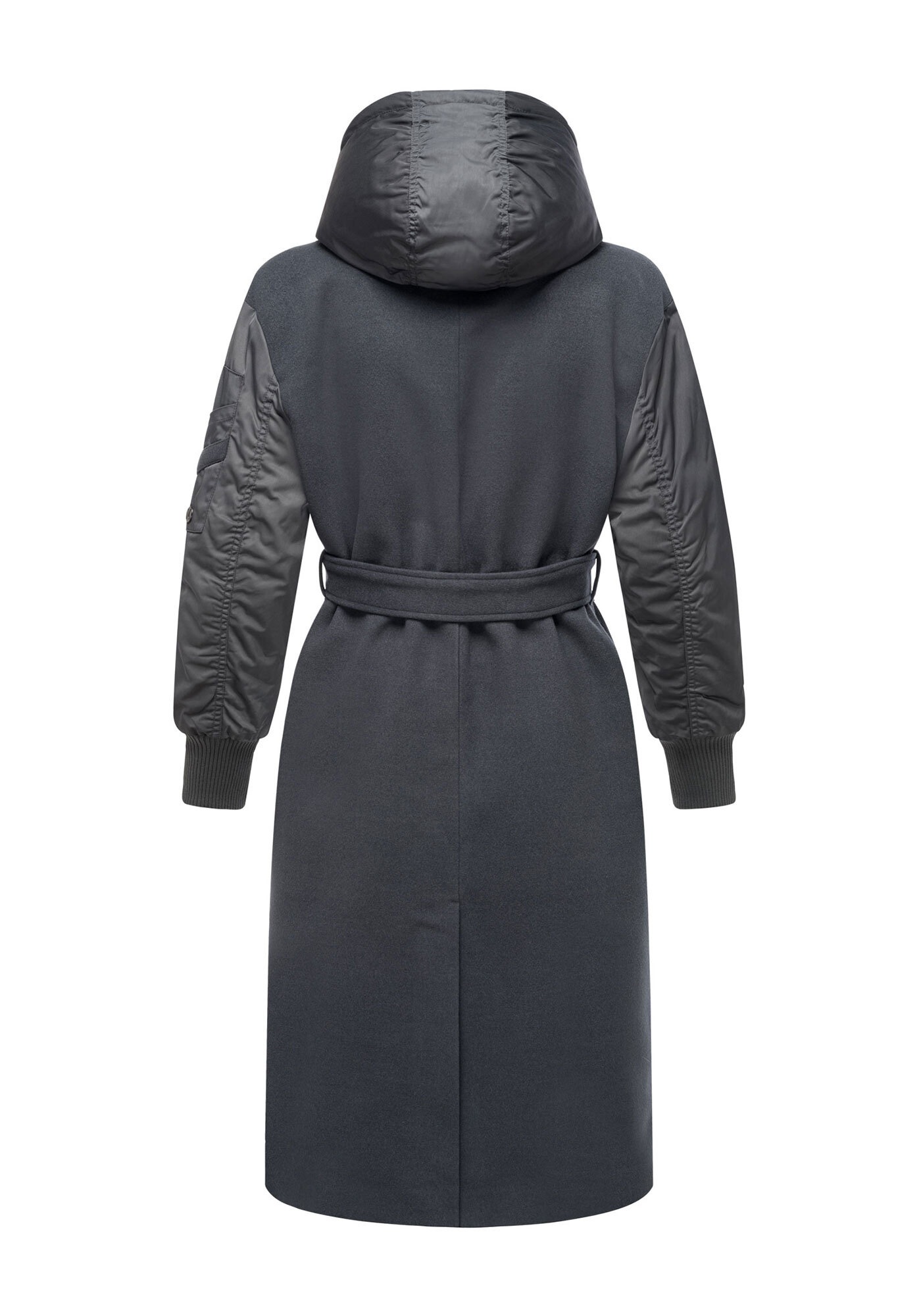 Marikoo Winterjacke »Tjadee«, Langer Wickelmantel