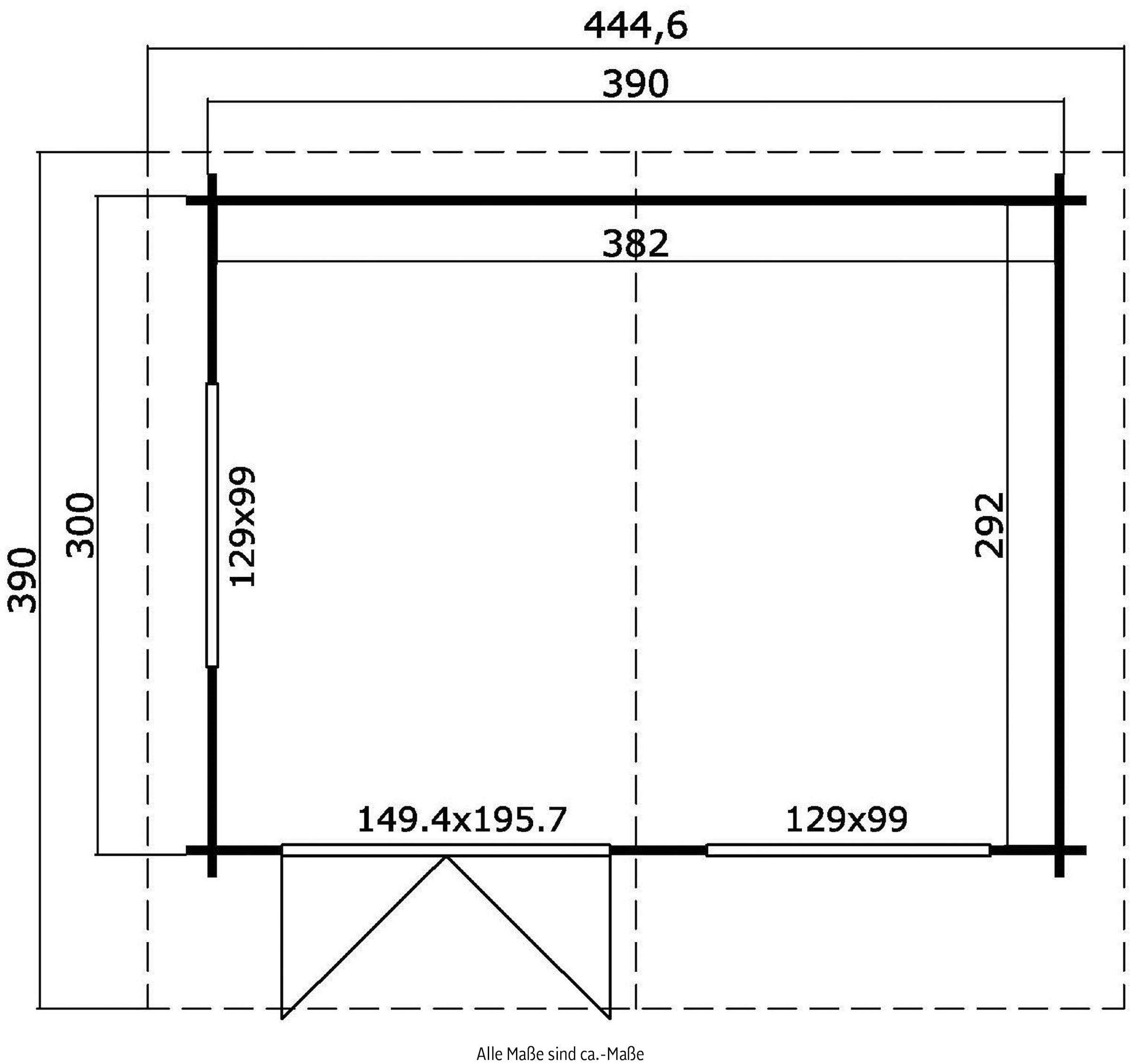 LASITA MAJA Gartenhaus »NORDERNEY 2«, (Set, inkl. Fussbodenbretter zum verlegen)