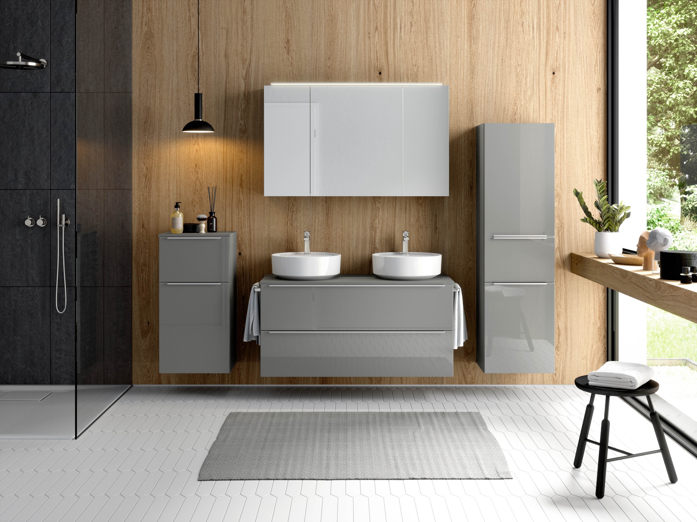 nobilia Badmöbel-Set "Alvene" vormontiert, mit Soft-Close, 4 Stk. tlg. günstig online kaufen