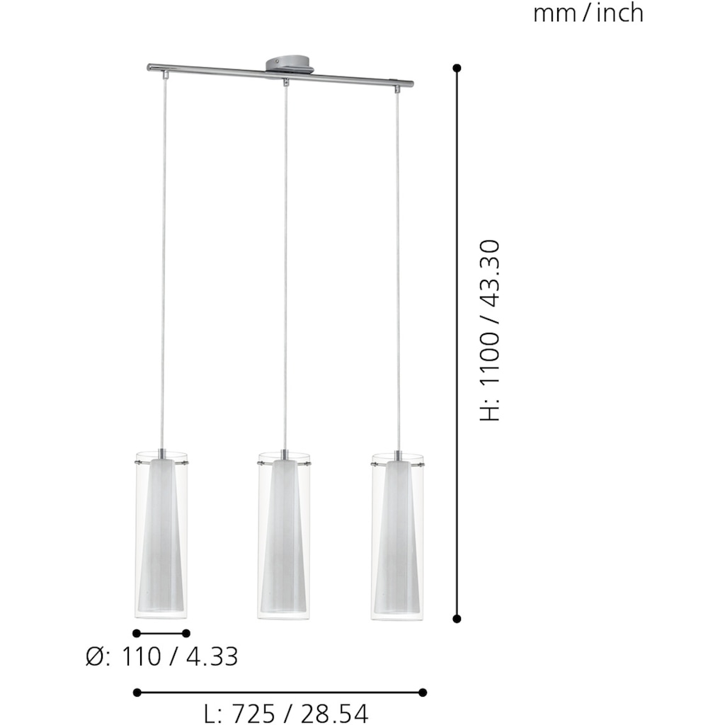 EGLO Pendelleuchte »Pinto«, 3 flammig-flammig