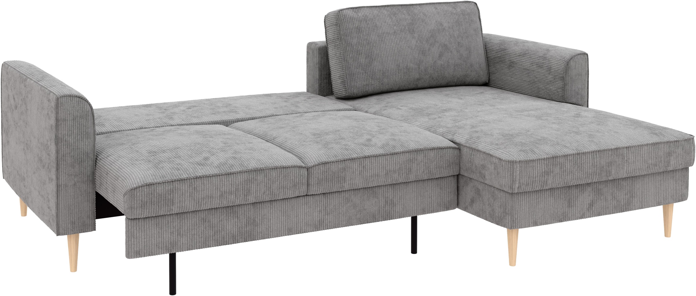 Home affaire Ecksofa »Booster Couch wahlweise mit Schlaffunktion und Bettkasten-auch in Cord«, Recamiere beidseitig montierbar, Sofa in L-Form, 232 cm