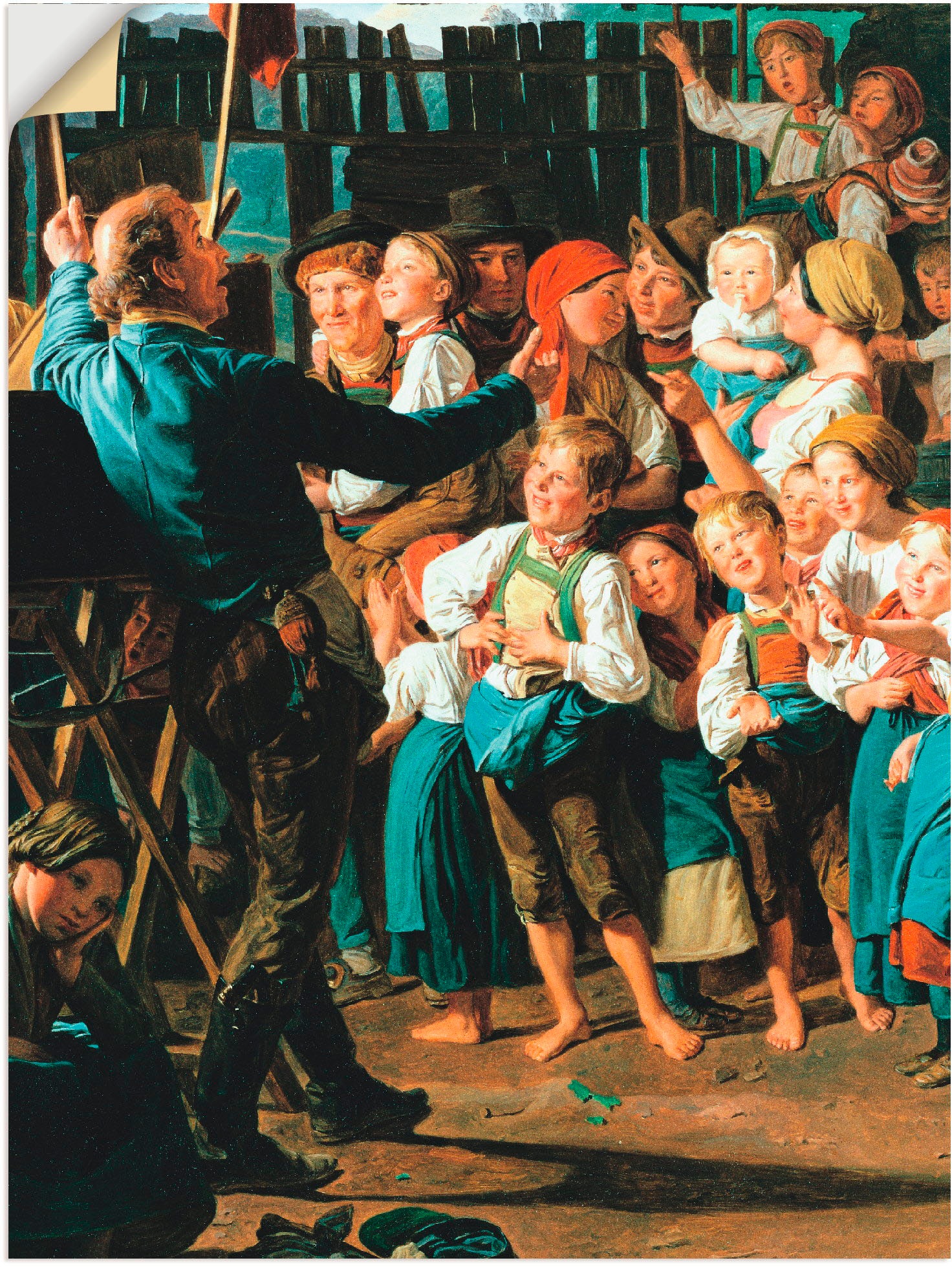 Black Friday Artland Wandbild »Der Guckkastenmann. 1847. Detail«, Gruppen &  Familien, (1 St.), als Leinwandbild, Wandaufkleber oder Poster in versch.  Größen | BAUR