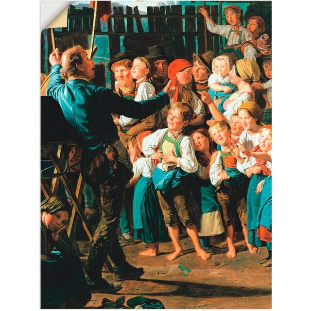 Black Friday Artland Wandbild »Der Guckkastenmann. 1847. Detail«, Gruppen &  Familien, (1 St.), als Leinwandbild, Wandaufkleber oder Poster in versch.  Größen | BAUR