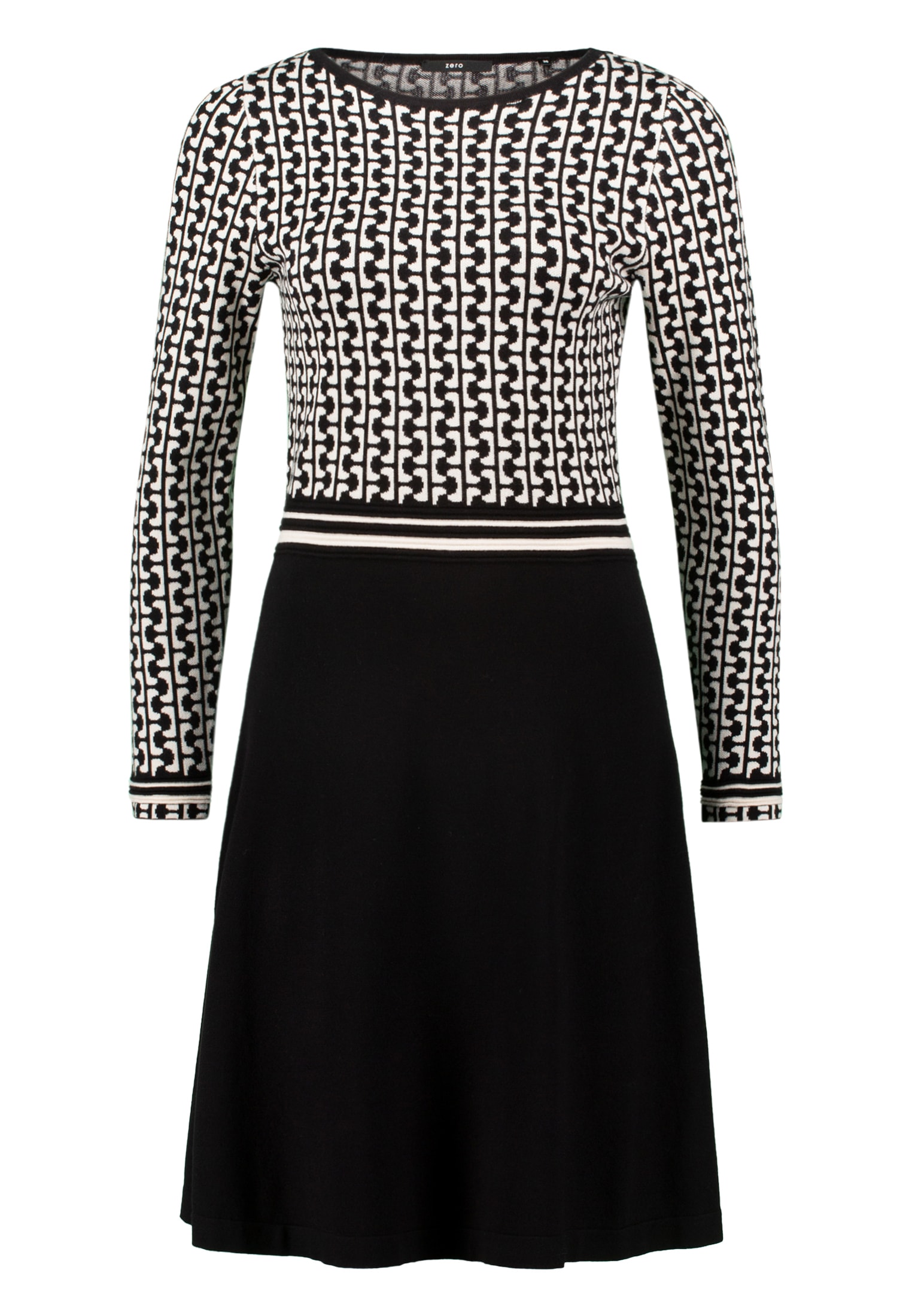 Zero Strickkleid »Damen Strickkleid grafisches Muster« Ohne Tasche Plain/ohne Details