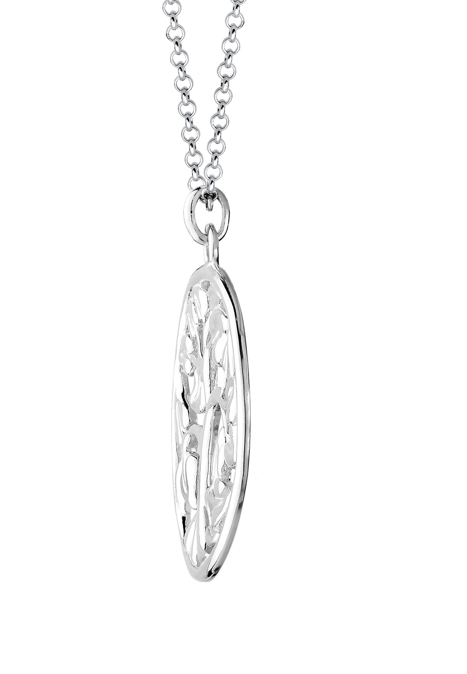 Elli Kette mit Anhänger »Tree of Life Lebensbaum Floral 925 Silber«