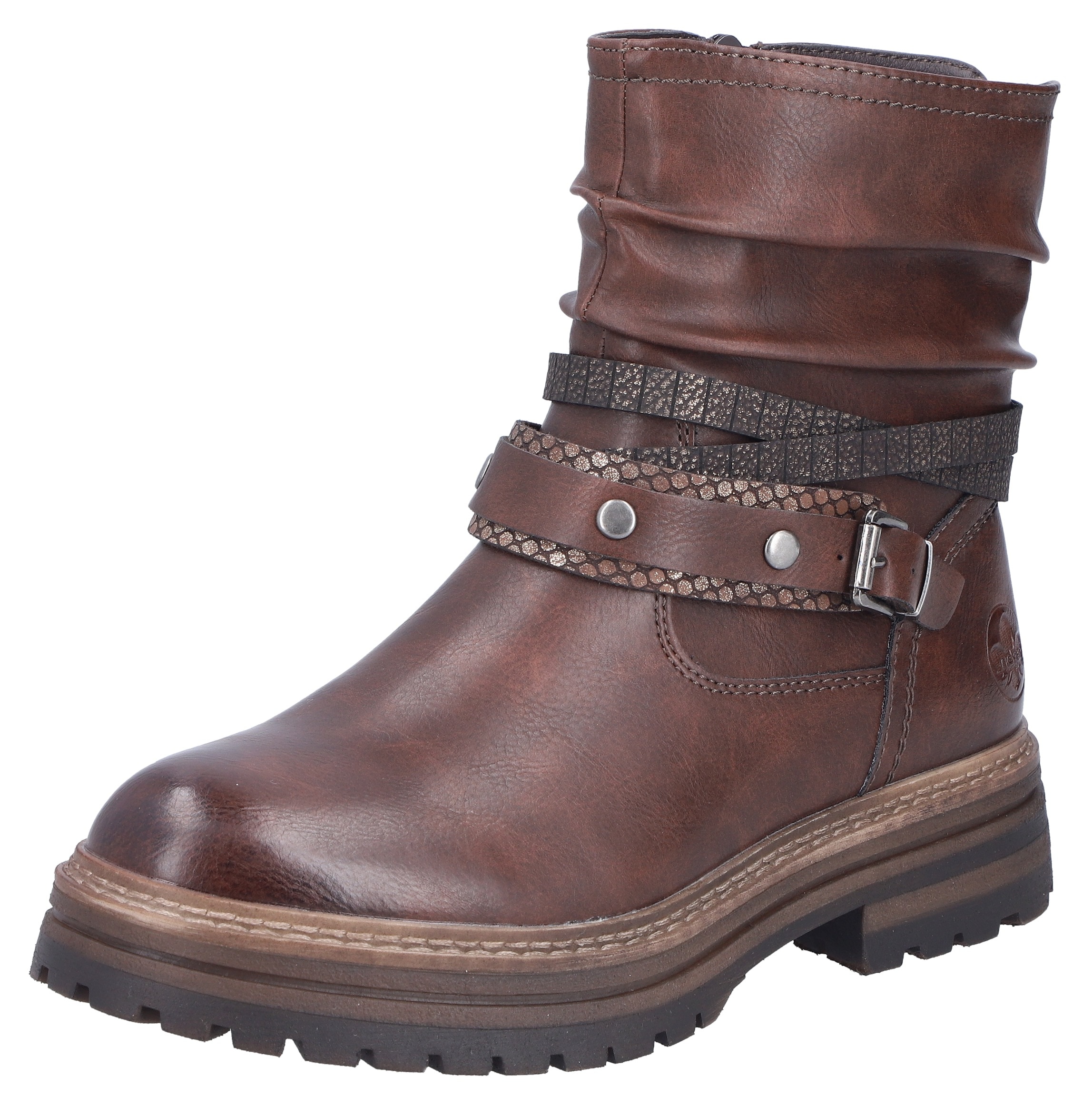 Rieker Winterstiefelette Boots, Blockabsatz, mit Zierriemchen am slouchy Sc günstig online kaufen