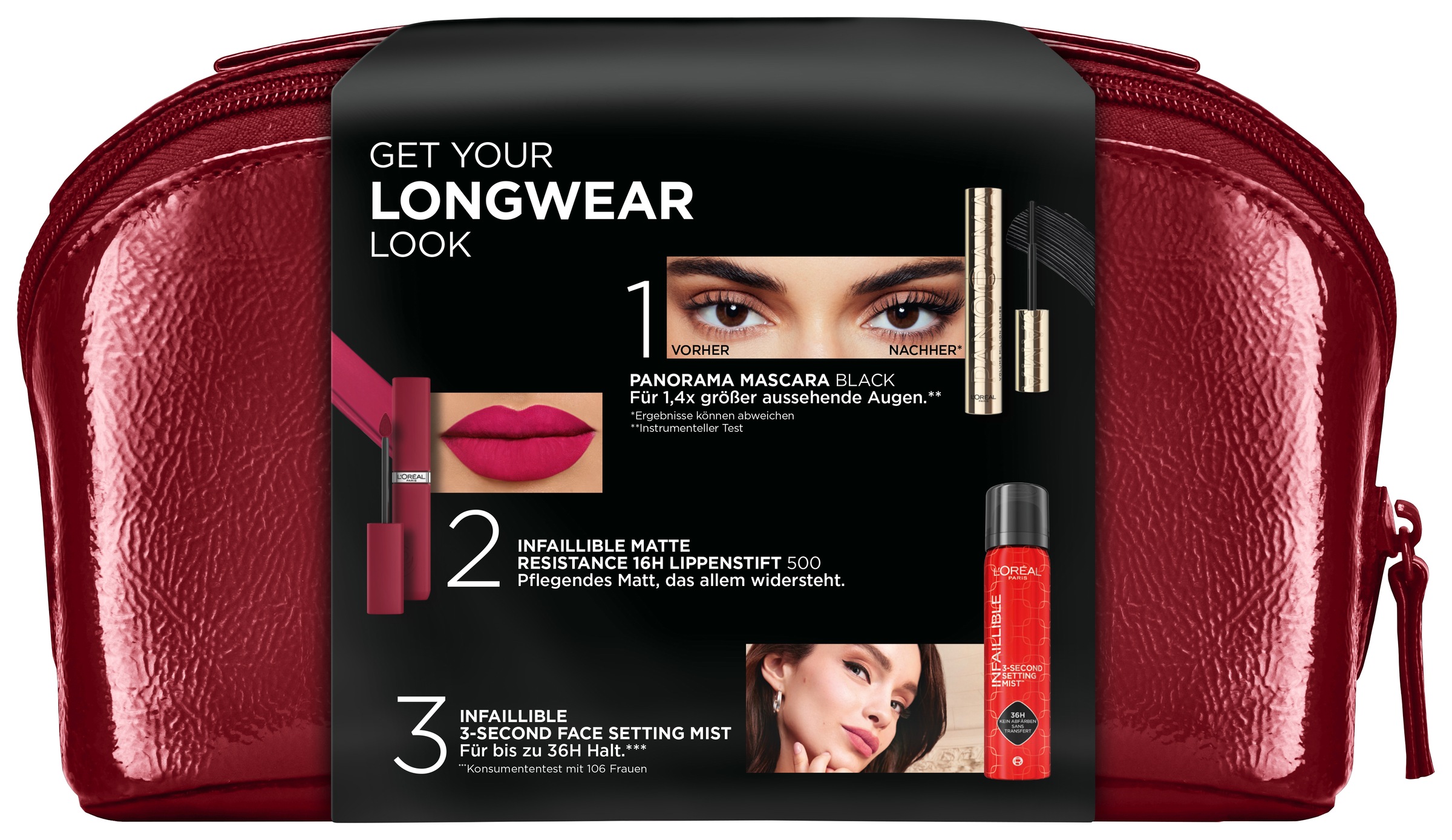 L'ORÉAL PARIS Schmink-Set »L'Oréal Paris Bestseller Longwear Look Set«, mit vielseitigen Kombinationsmöglichkeiten