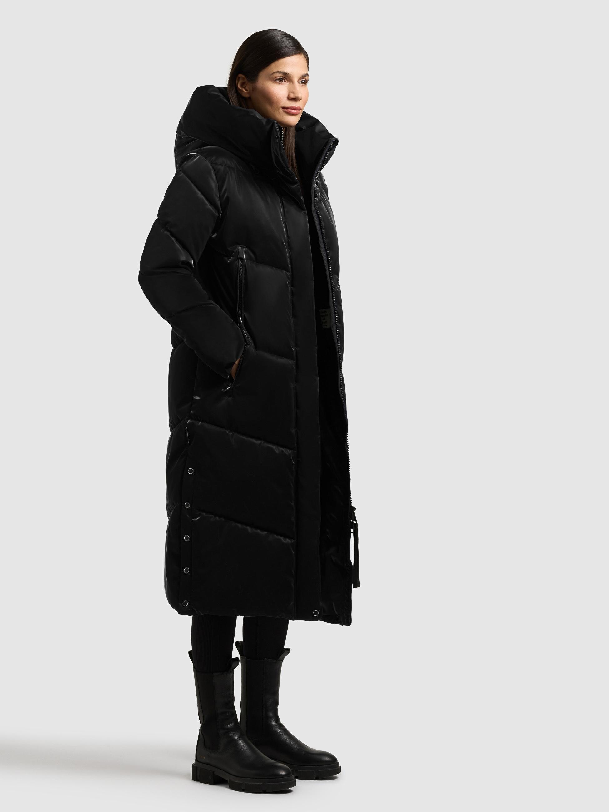 khujo Wintermantel »Pulset Shiny« Winter Steppmantel aus einem auffällig glänzendem Material