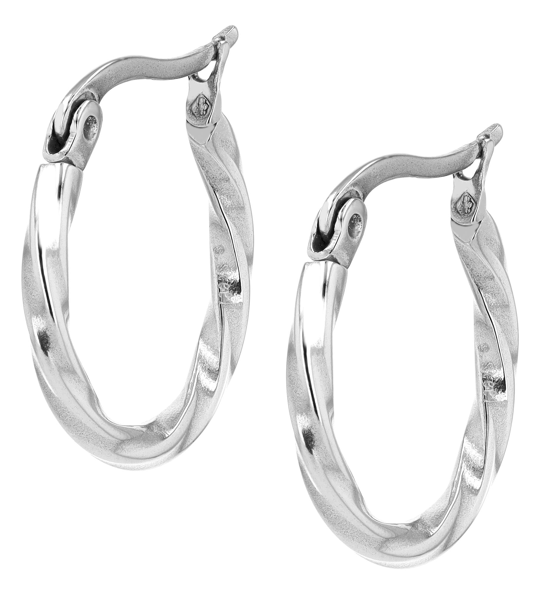 Adelia´s Paar Creolen "Ohrringe – Creole aus Edelstahl" Ideal als Geschenk zum Muttertag