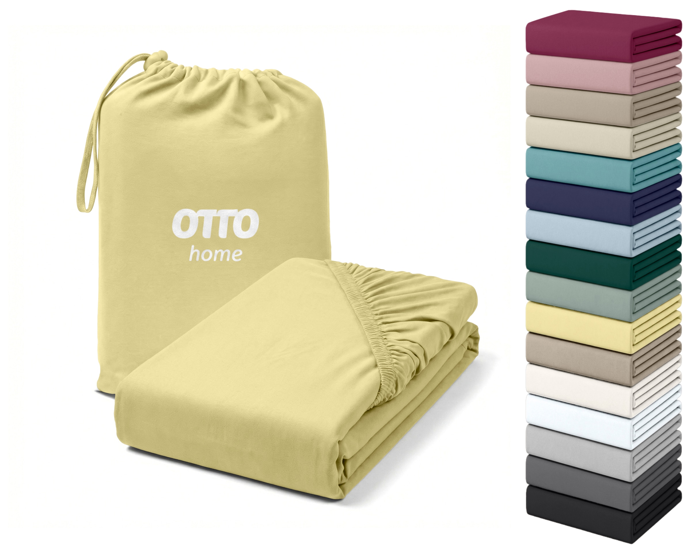 OTTO home Spannbettlaken "Cremona, Basic & Premium Qualität mit Elasthan" Bettlaken für Matratzen von 20-25 cm Höhe, 96% Baumwolle & 4% Elasthan