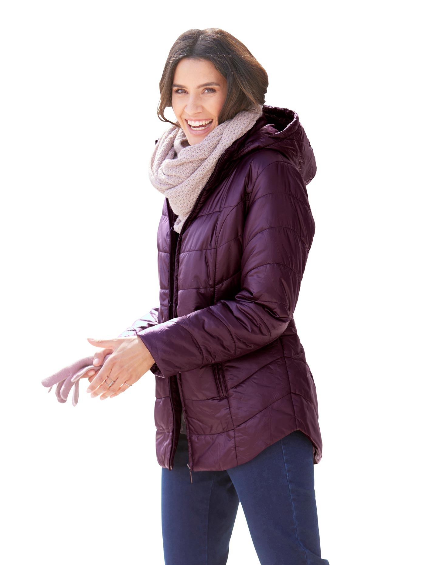 Inspirationen Steppjacke mit Kapuze