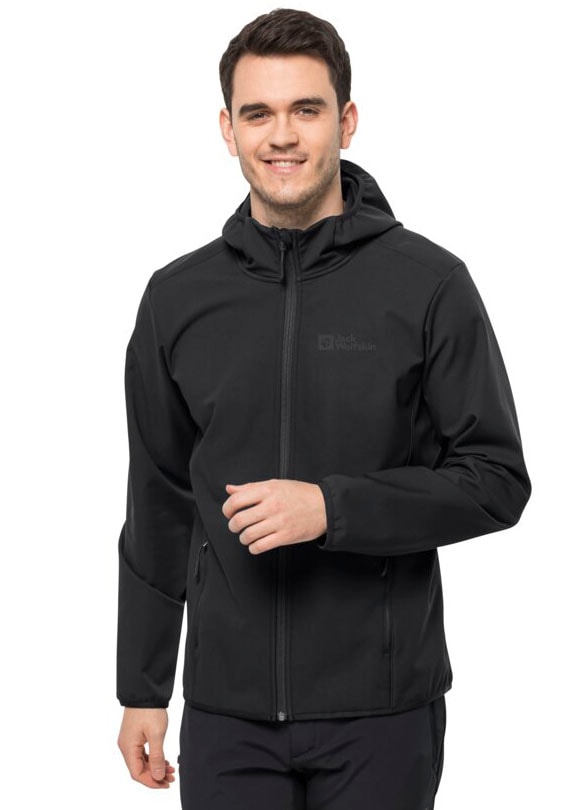 Jack Wolfskin Softshelljacke "BORNBERG HOODY", mit Kapuze, winddicht, wasserabweisend