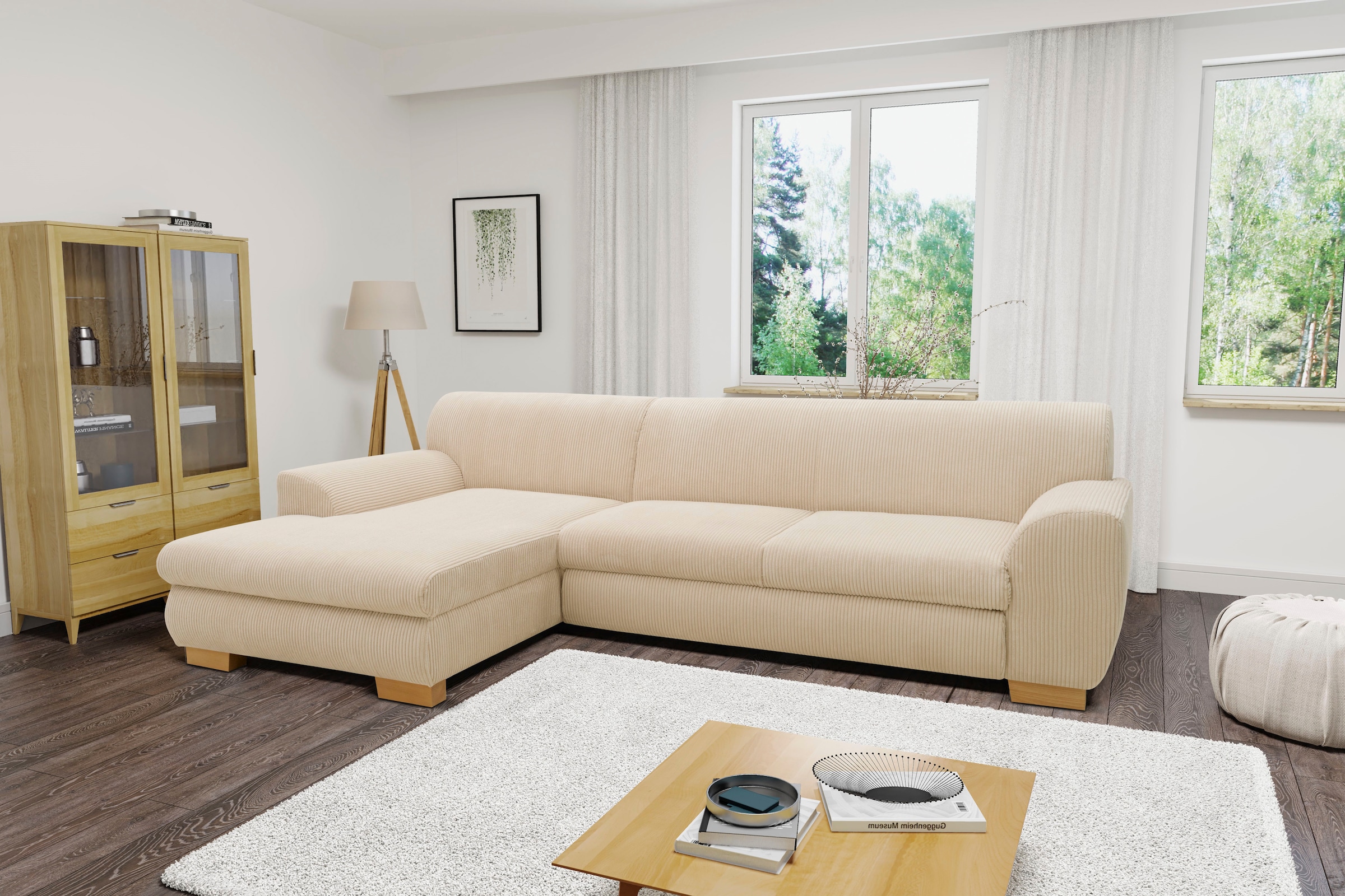 Home affaire Ecksofa "Nika zeitlos und elegant, L-Form", wahlweise mit Bett günstig online kaufen