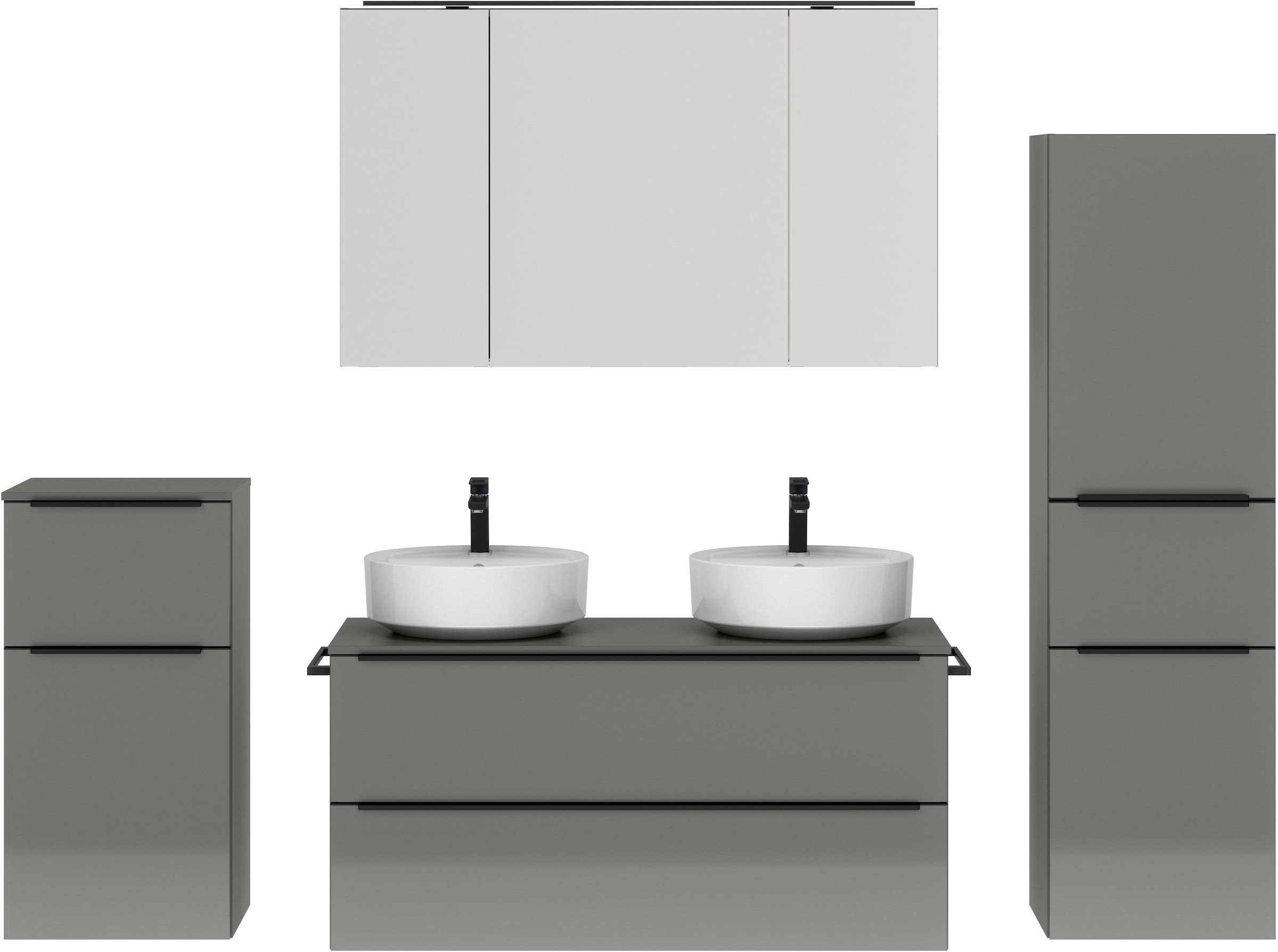 nobilia Badmöbel-Set "Alvene", (4 St., vormontiert, mit Soft-Close), inkl. günstig online kaufen