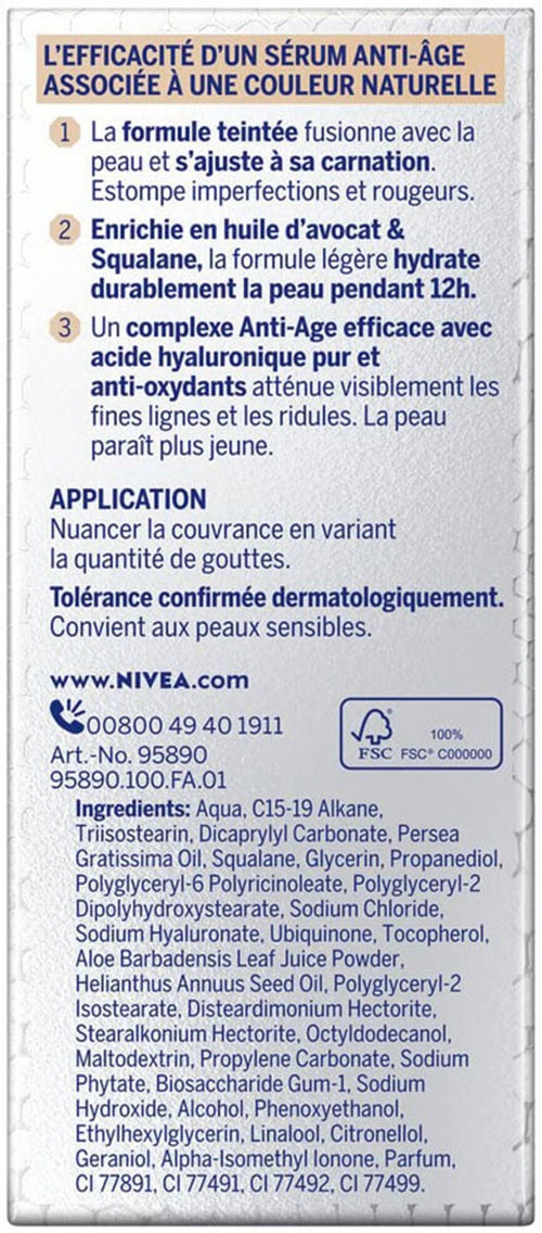 Nivea Foundation »CELLULAR 3IN1 HYALURON SERUM FOUNDATION« mit natürlicher Deckkraft, für kleine Unebenheiten und Rötungen
