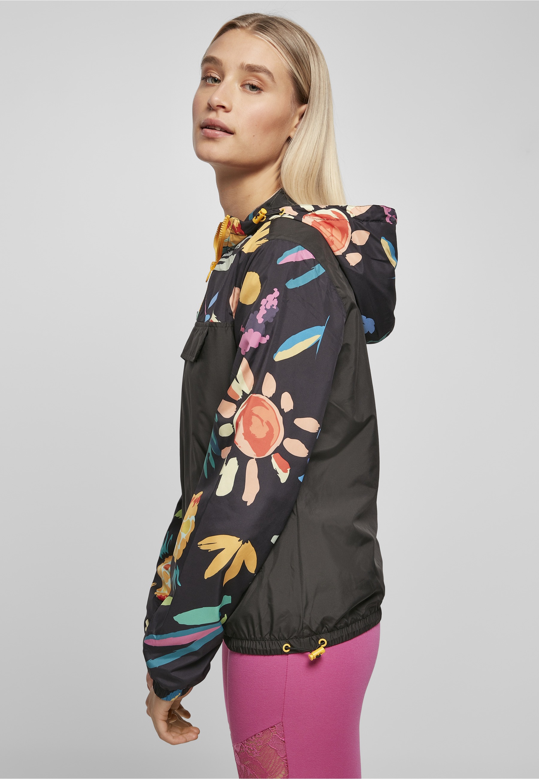 URBAN CLASSICS Langmantel »Urban Classics Damen Ladies Mixed Pull Over Jacket«