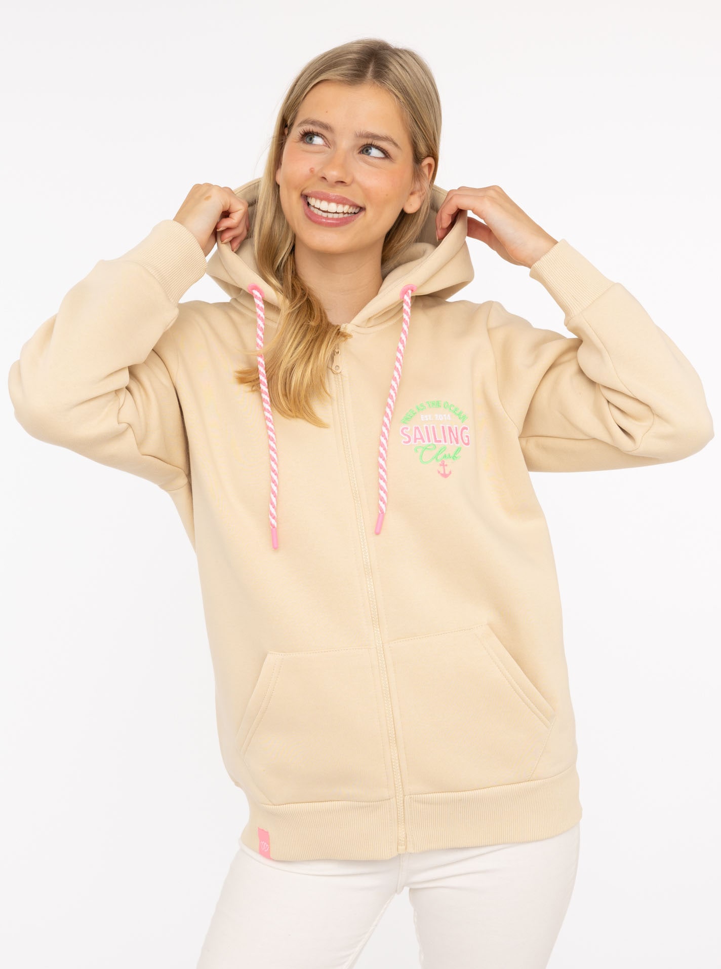 Zwillingsherz Kapuzensweatjacke ""Sailing Club"", Kapuzensweatjacke mit gro günstig online kaufen