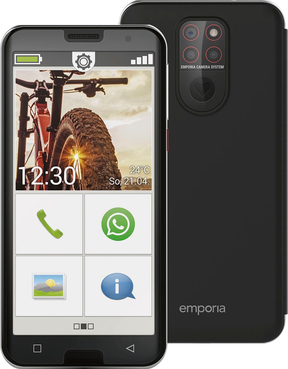 Emporia Smartphone »emporiaSMART.5«, schwarz, 13,97 cm/5,5 Zoll, 32 GB Speicherplatz, 13 MP Kamera